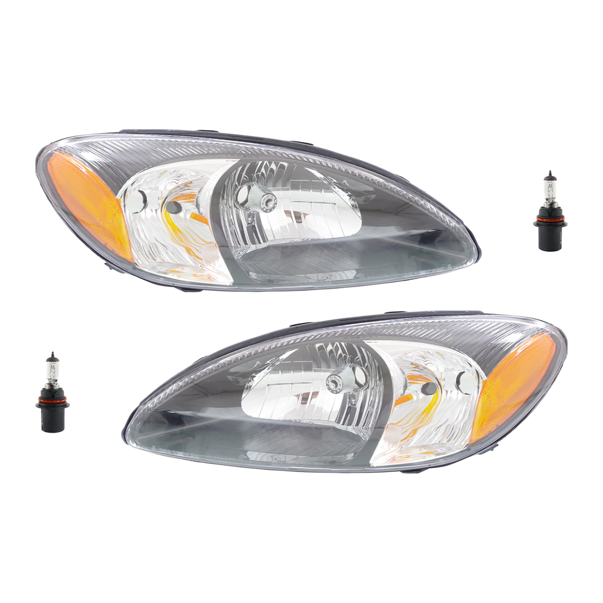 AM TAURUS 03-03 HEAD LAMP RH AND LH Assembly Halogen 4 pc Kit with Headlight Bulb SKU KIT 041423-293