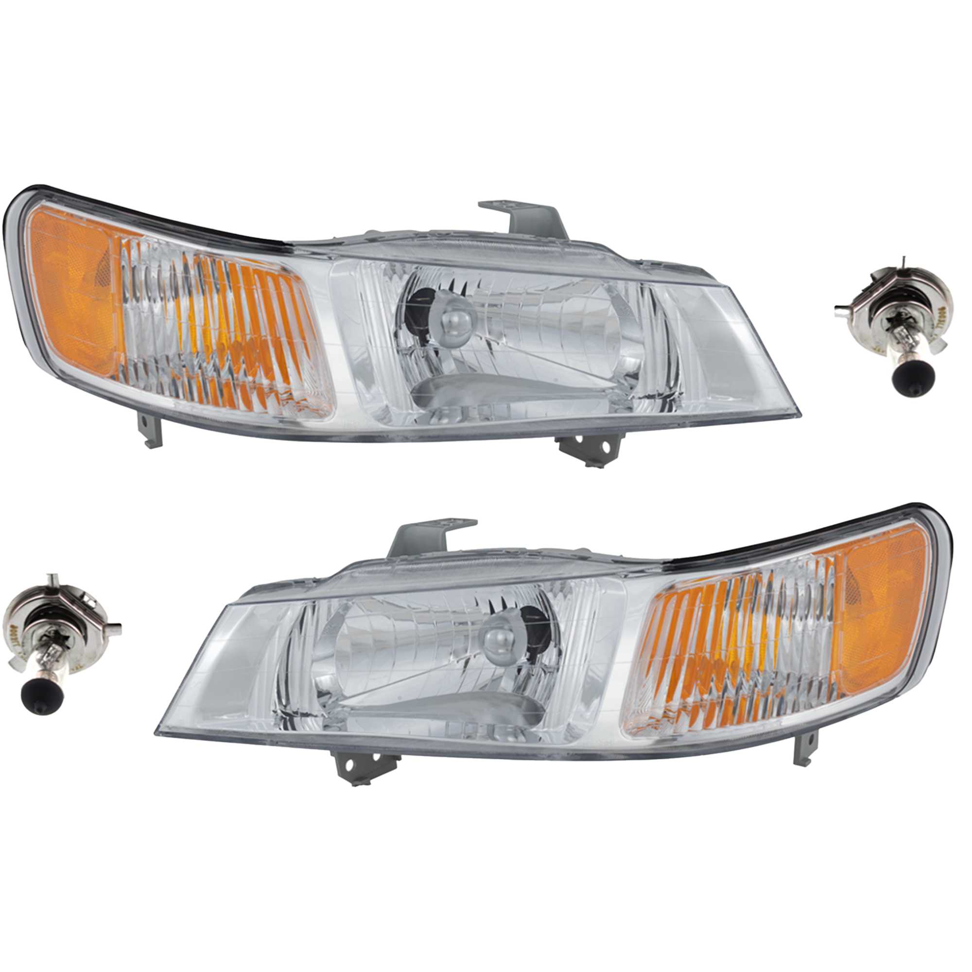 AM ODYSSEY 99-04 HEAD LAMP RH AND LH Assembly Halogen 4 pc Kit with Headlight Bulb SKU KIT 041423-322