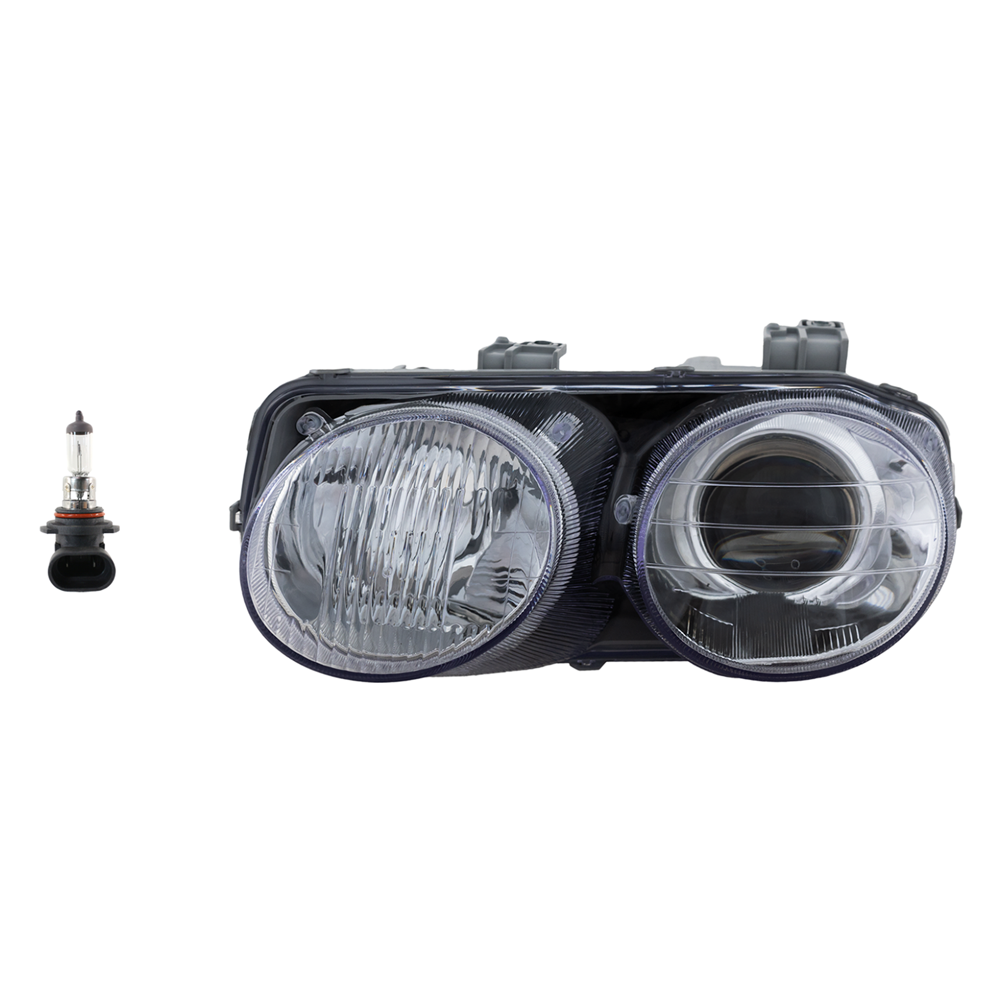 AM INTEGRA 98-01 HEAD LAMP LH Assembly Halogen 2 pc Kit with Headlight Bulb SKU KIT 041423-369 Partslink AC2502104 OEM 33151ST7A03 H83155101