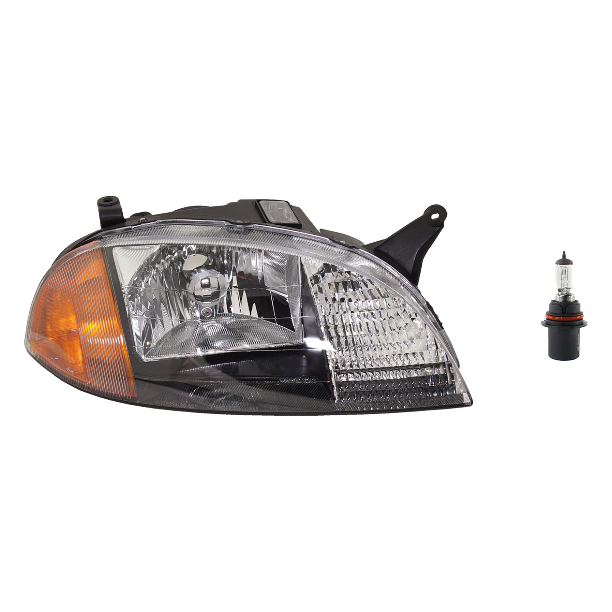 AM METRO SWIFT 98-01 HEAD LAMP RH Assembly Halogen 2 pc Kit with Headlight Bulb SKU KIT 041423-392