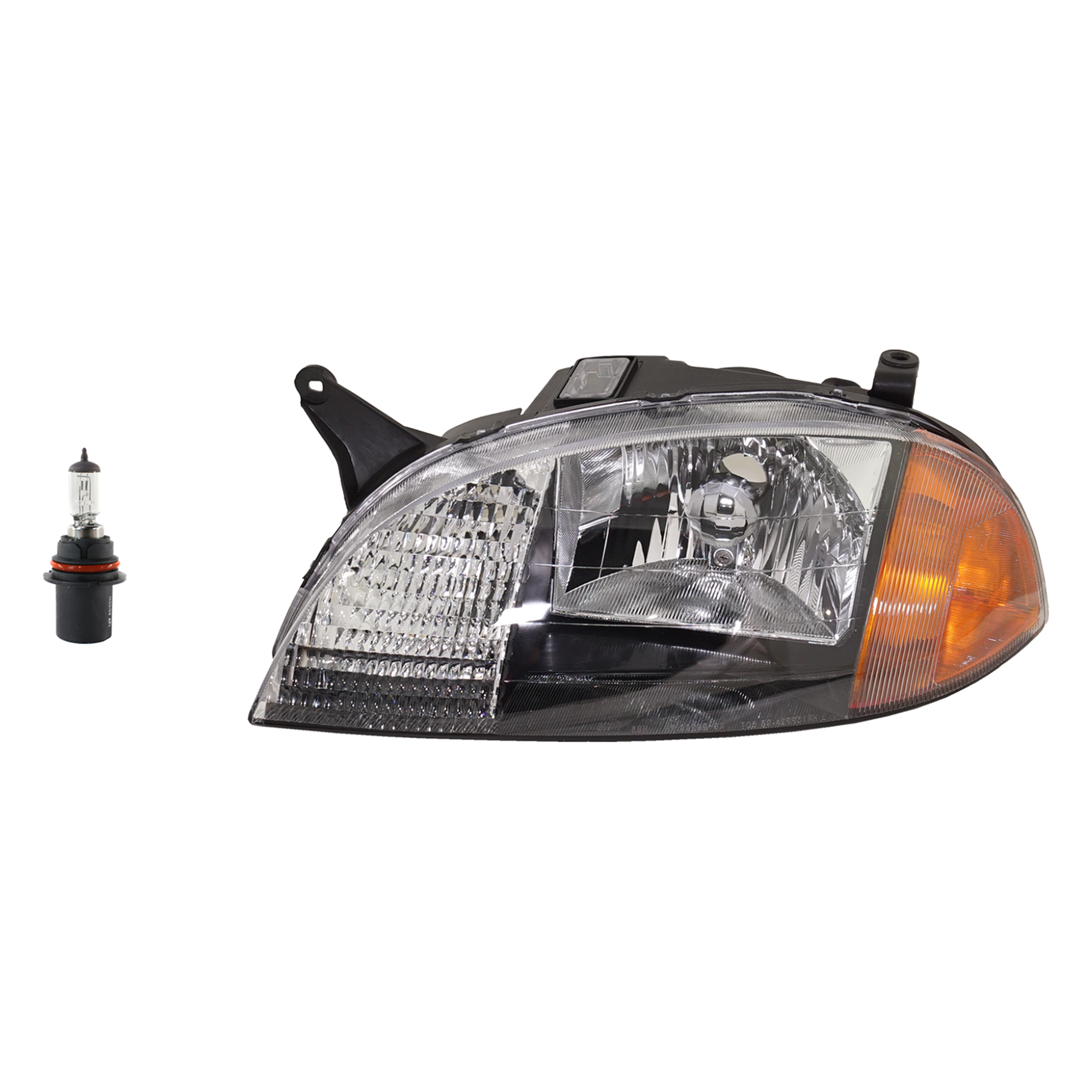 AM METRO SWIFT 98-01 HEAD LAMP LH Assembly Halogen 2 pc Kit with Headlight Bulb SKU KIT 041423-393