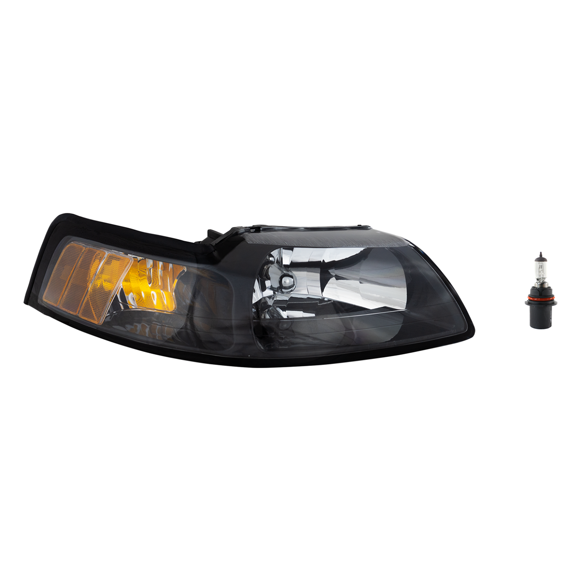 AM MUSTANG 99-04 HEAD LAMP RH Assembly Halogen 2 pc Kit with Headlight Bulb SKU KIT 041423-438