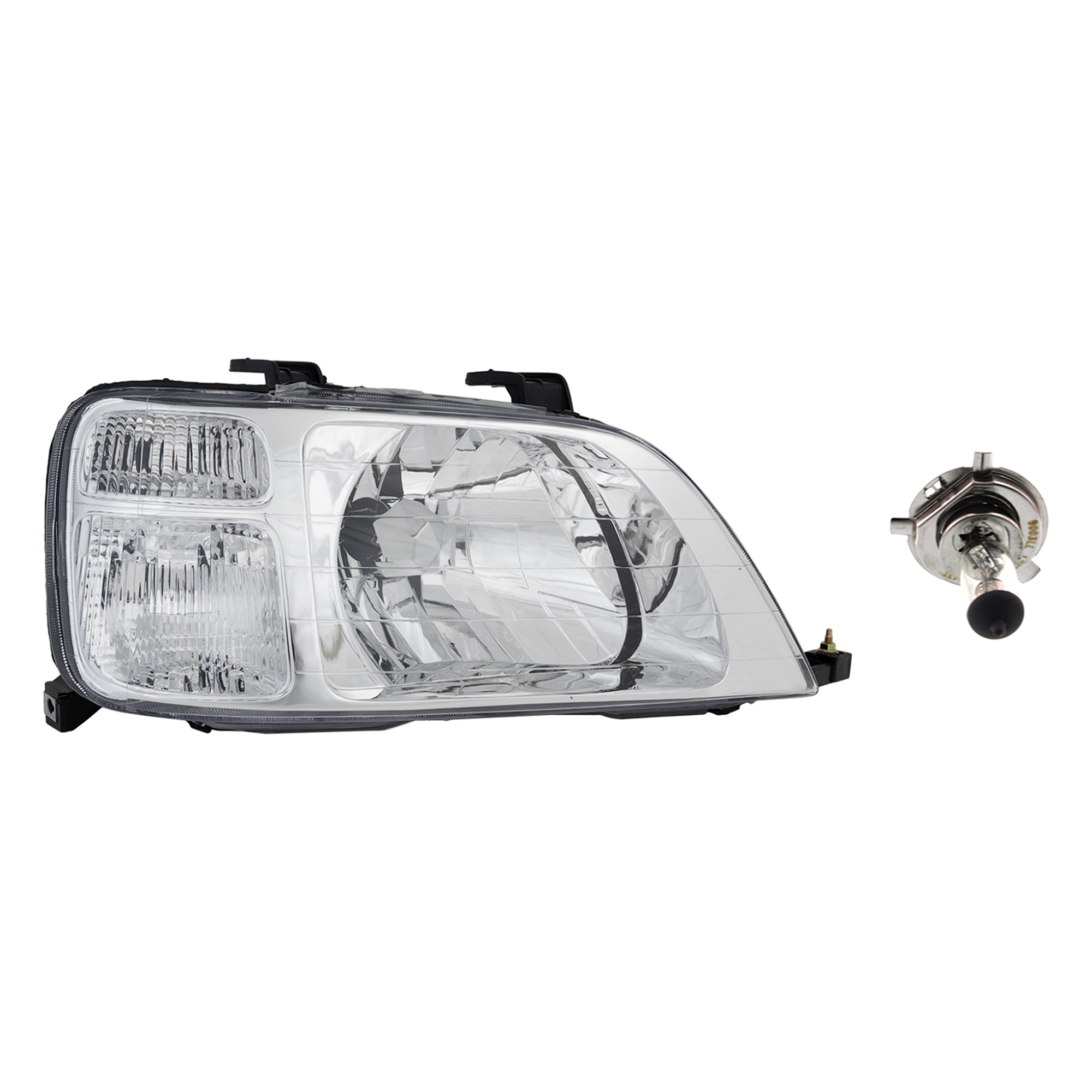 AM CR V 97-01 HEAD LAMP RH Assembly Halogen 2 pc Kit with Headlight Bulb SKU KIT 041423-501