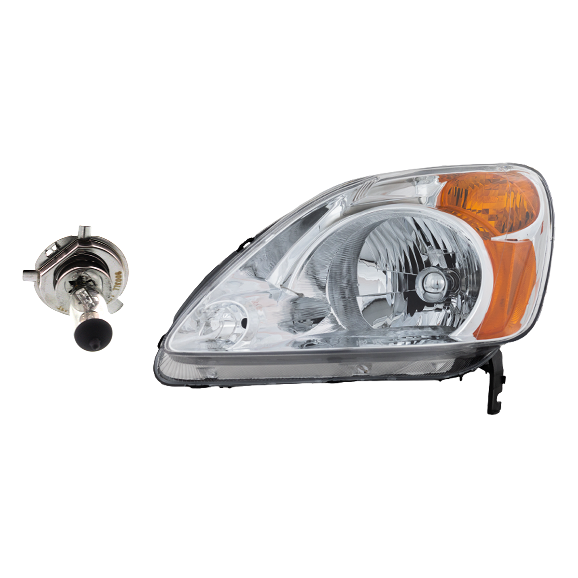 AM CR V 02-04 HEAD LAMP LH Assembly Halogen 2 pc Kit with Headlight Bulb SKU KIT 041423-503