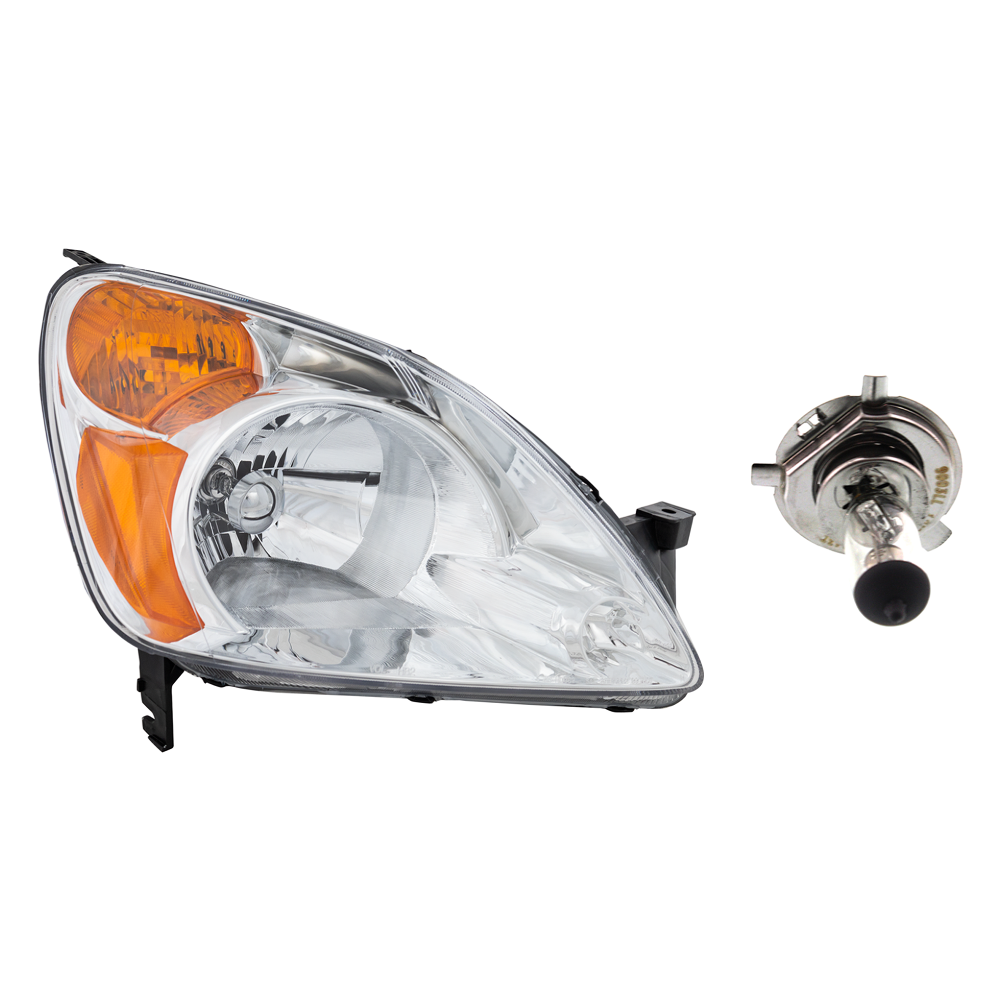 AM CR V 02-04 HEAD LAMP RH Assembly Halogen 2 pc Kit with Headlight Bulb SKU KIT 041423-504
