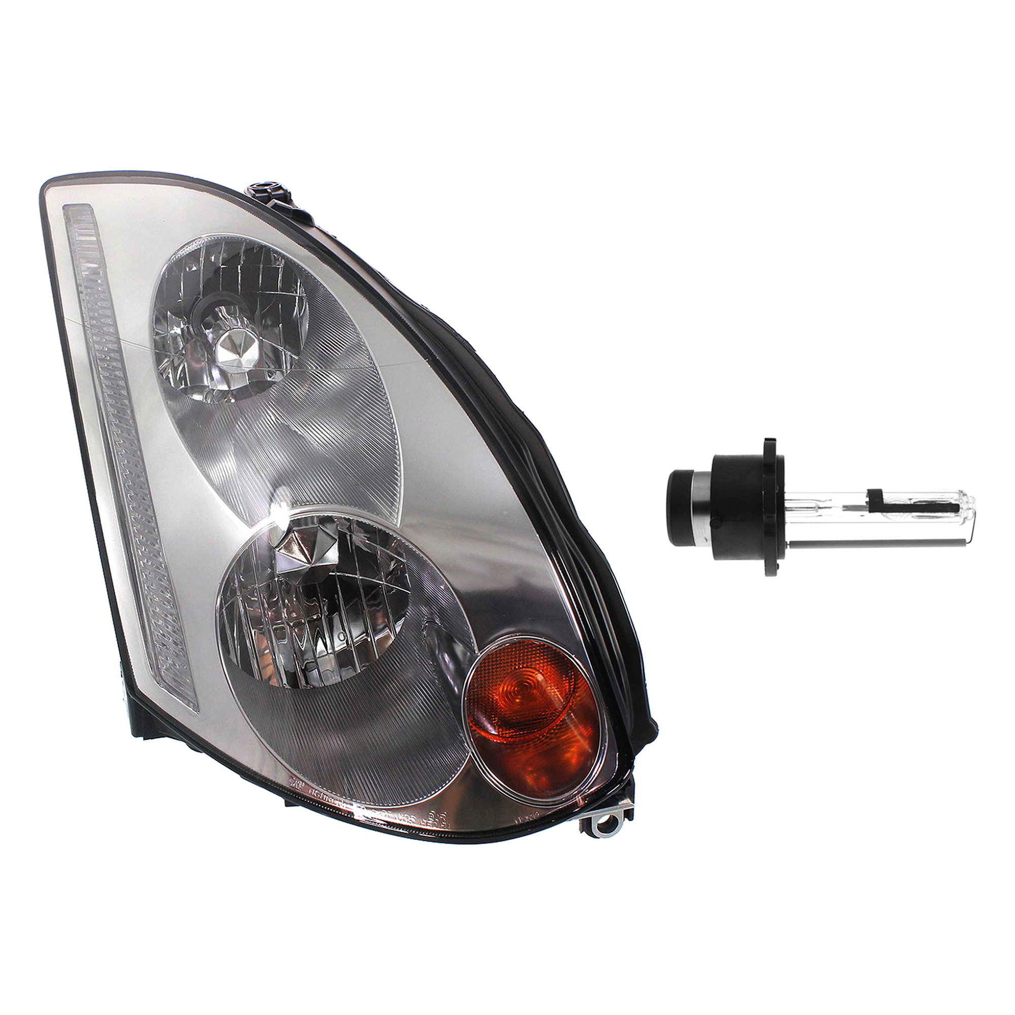 AM G35-03-05 HEAD LAMP RH Assembly HID Xenon with HID Kit 2 pc Kit with Headlight Bulb SKU KIT 041423-558