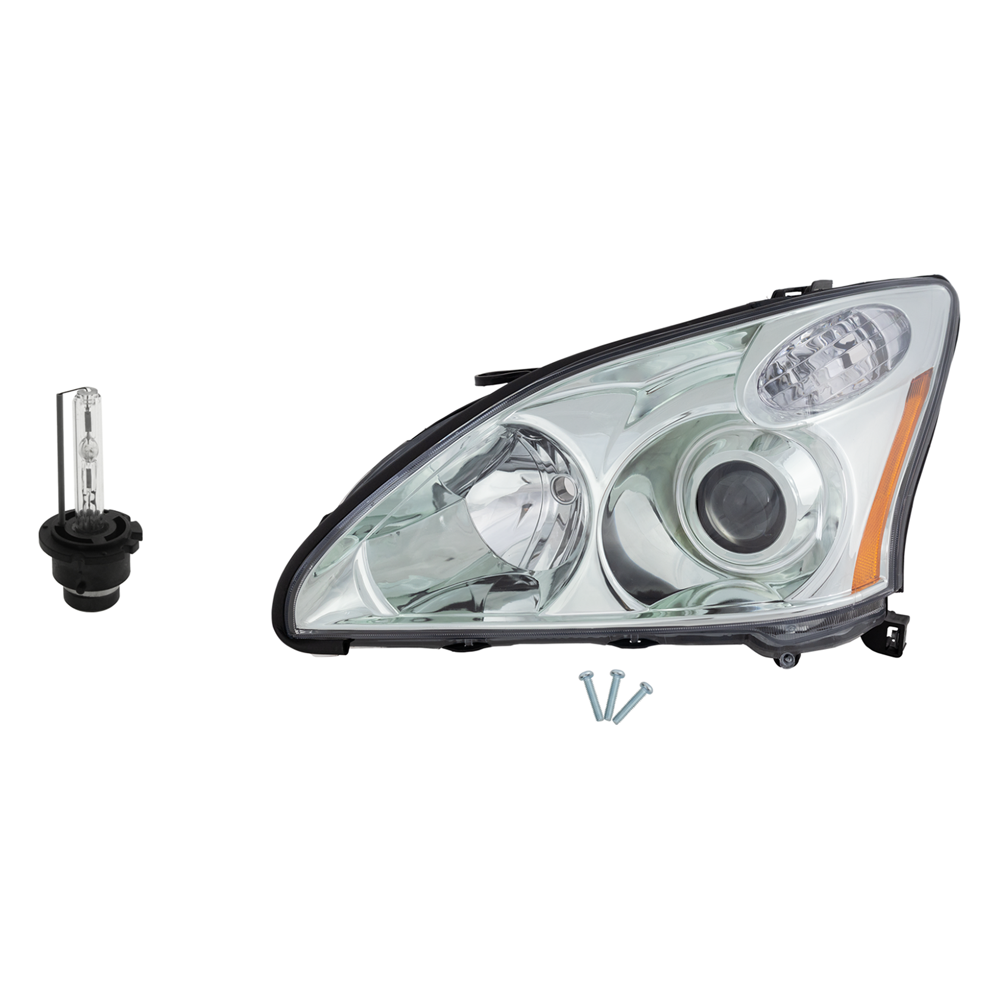 AM RX330-04-06 HEAD LAMP LH Assembly HID Xenon w o HID Kit 2 pc Kit with Headlight Bulb SKU KIT 041423-646