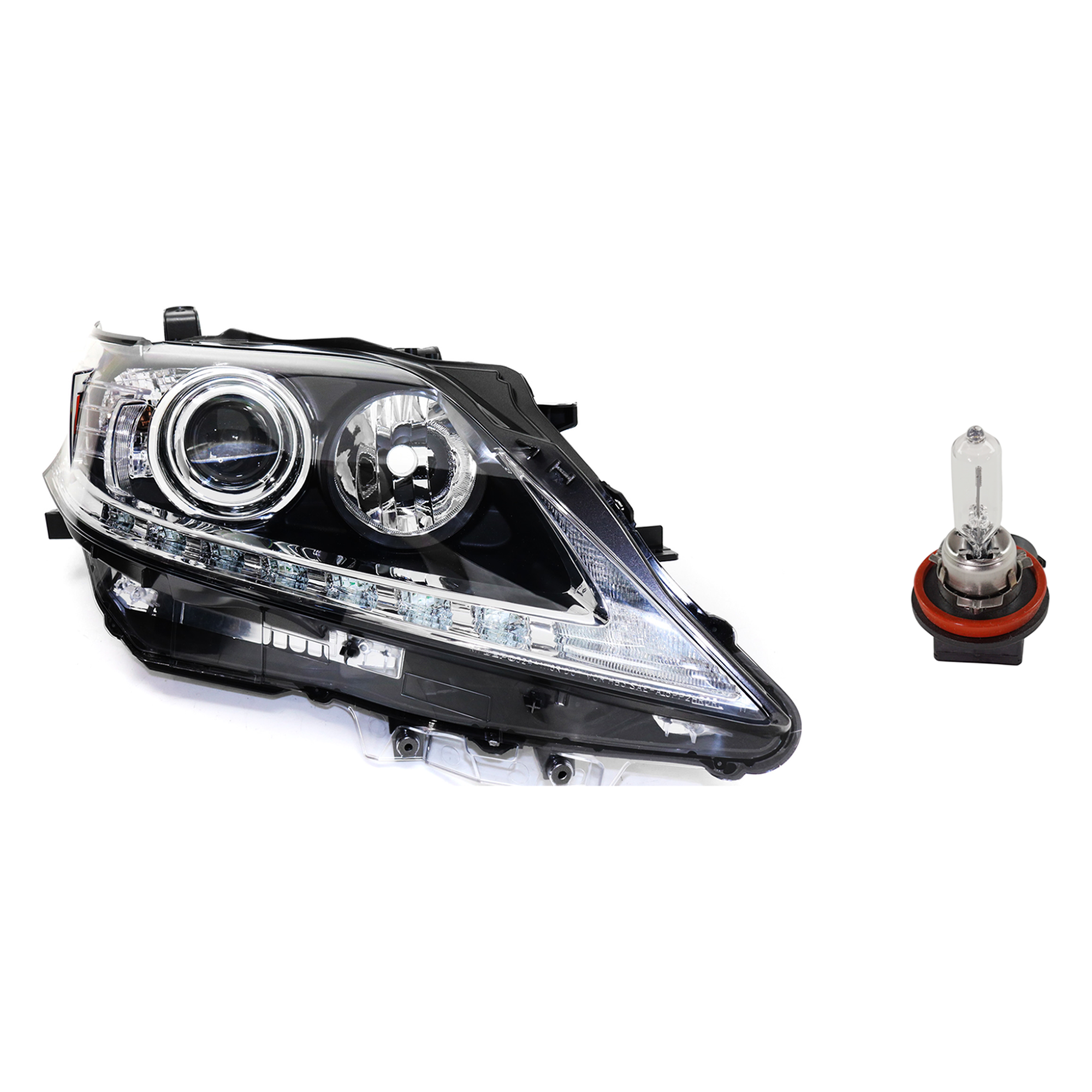 AM RX450H 13-15 HEAD LAMP RH Assembly Halogen 2 pc Kit with Headlight Bulb SKU KIT 041423-671