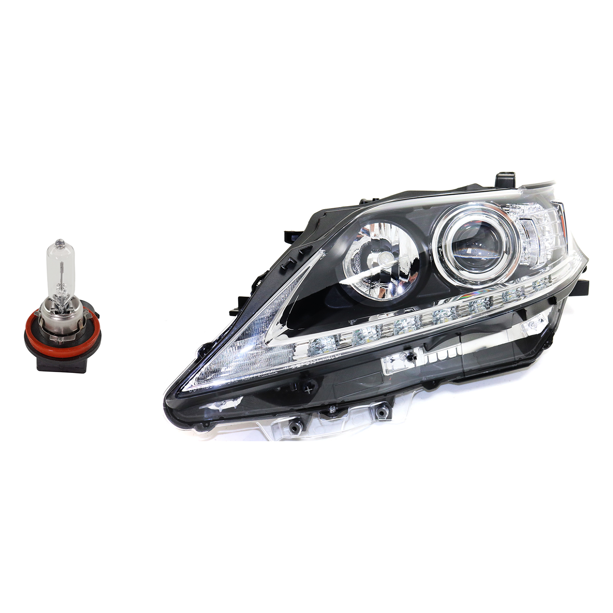AM RX450H 13-15 HEAD LAMP LH Assembly Halogen 2 pc Kit with Headlight Bulb SKU KIT 041423-672 Partslink LX2518138 OEM 8117048A80