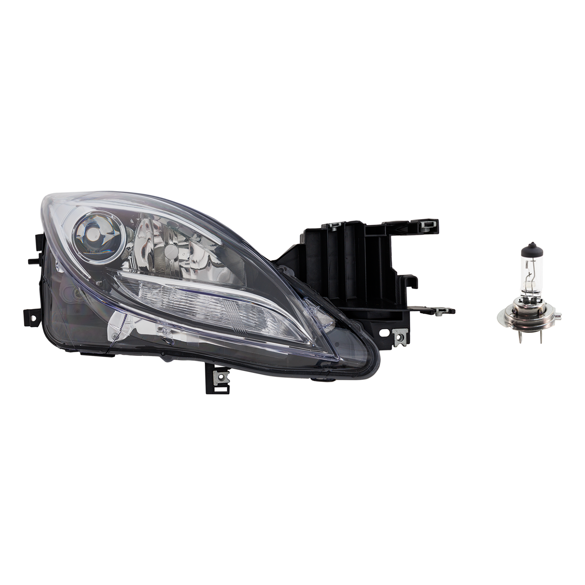 AM MAZDA 6-11-13 HEAD LAMP RH Assembly Halogen 2 pc Kit with Headlight Bulb SKU KIT 041423-798
