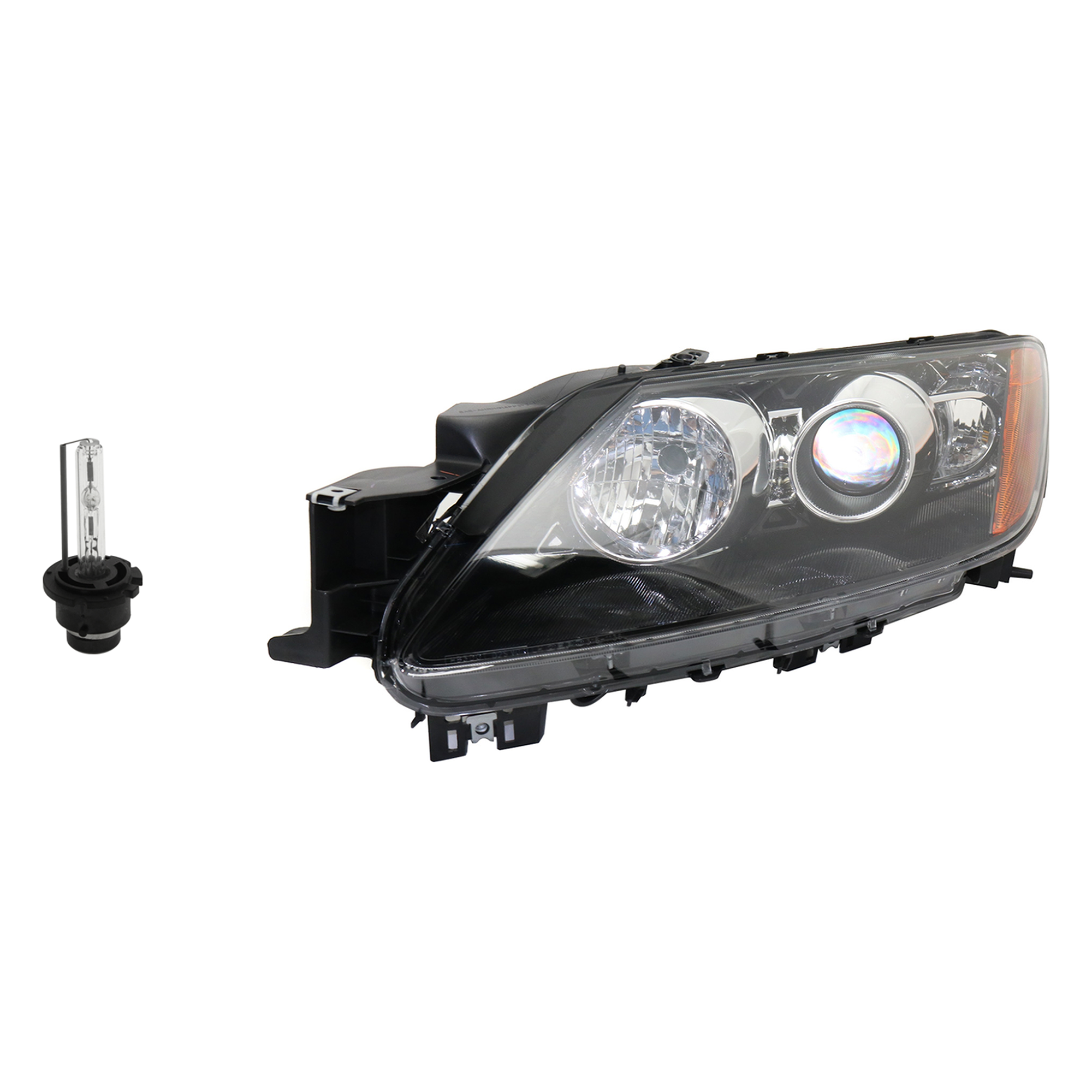 AM CX 7-10-11 HEAD LAMP LH Assembly HID Xenon with HID Kit 2 pc Kit with Headlight Bulb SKU KIT 041423-846