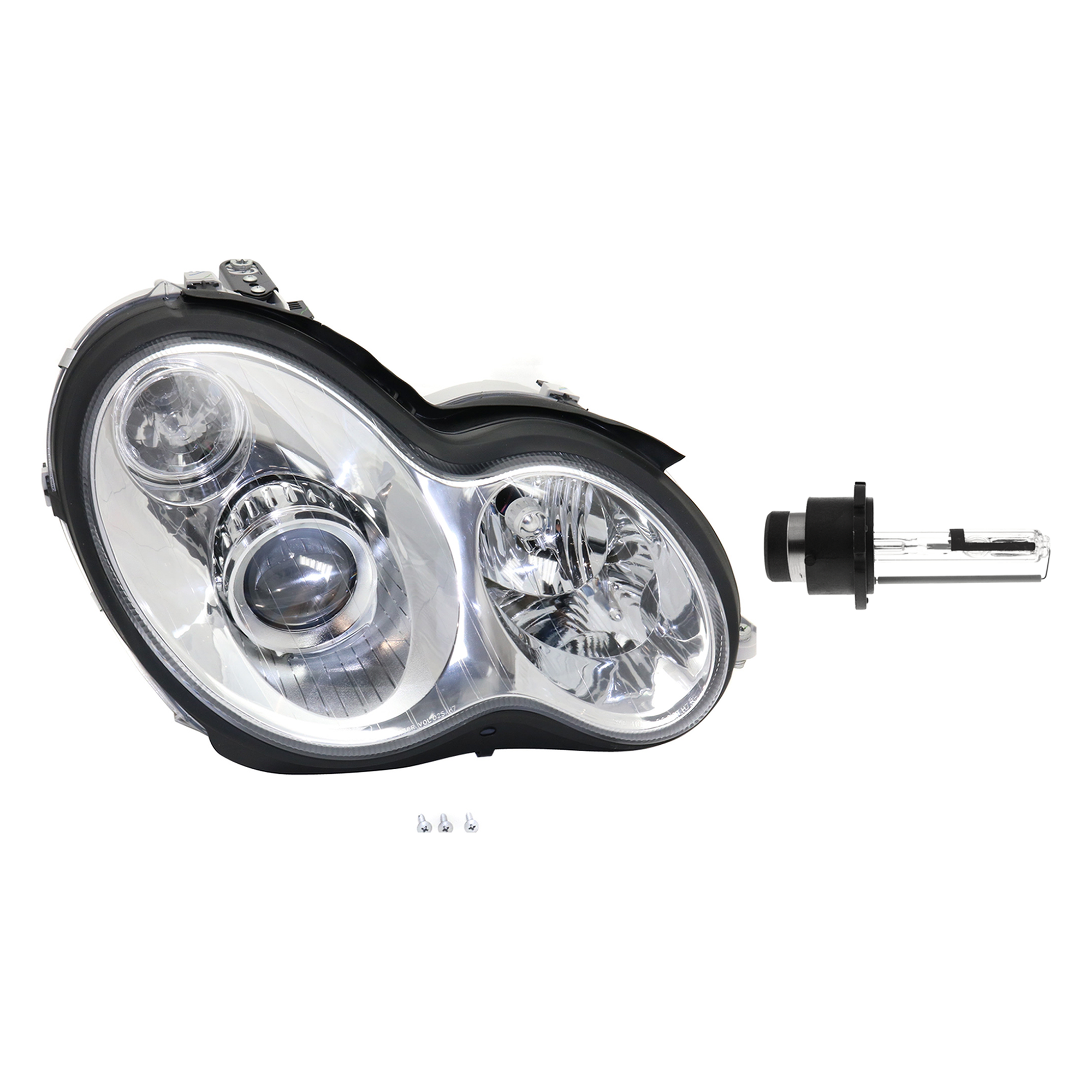 AM C320-02-04 C240-03-05 HEAD LAMP RH Assembly HID Xenon with HID Kit 2 pc Kit with Headlight Bulb SKU KIT 041423-877
