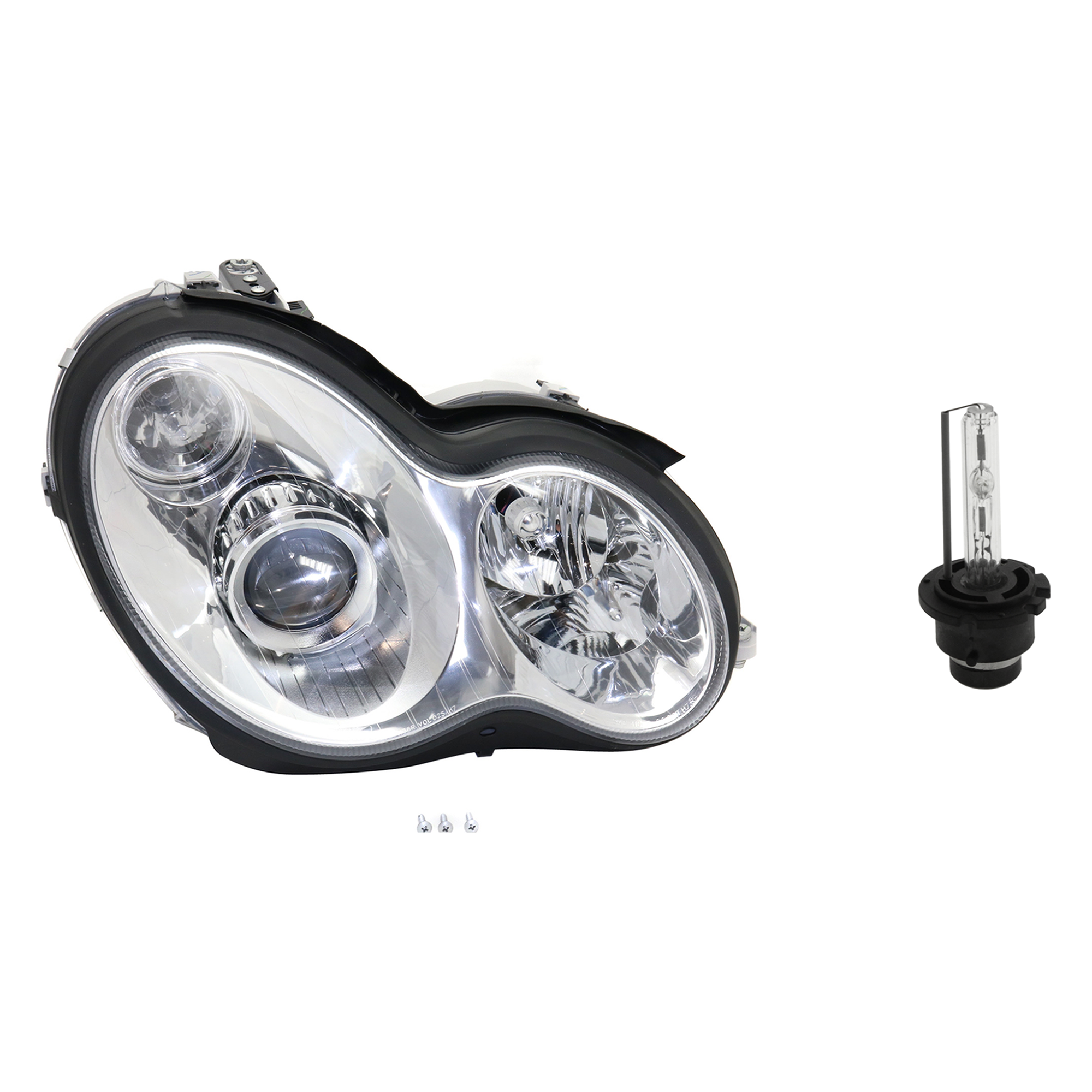 AM C240-03-05 C320-02-04 HEAD LAMP RH Assembly HID Xenon with HID Kit 2 pc Kit with Headlight Bulb SKU KIT 041423-880