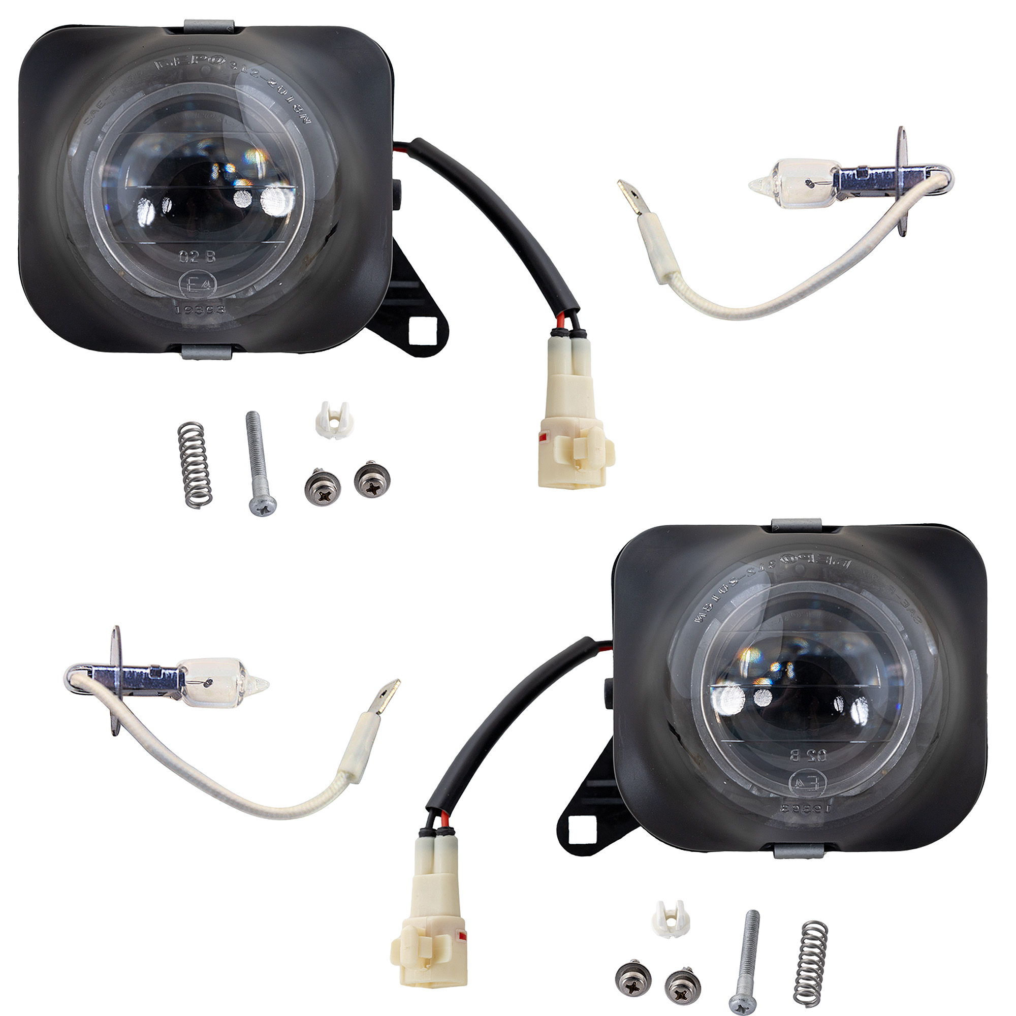 AM CELICA 00-05 FOG LAMP RH AND LH 4 pc kit Lens and Housing Halogen includes Fog Light Bulb SKU KIT 041523-22 Partslink TO2592109C TO2593109C OEM 1864755004-33165SB0731-9098113