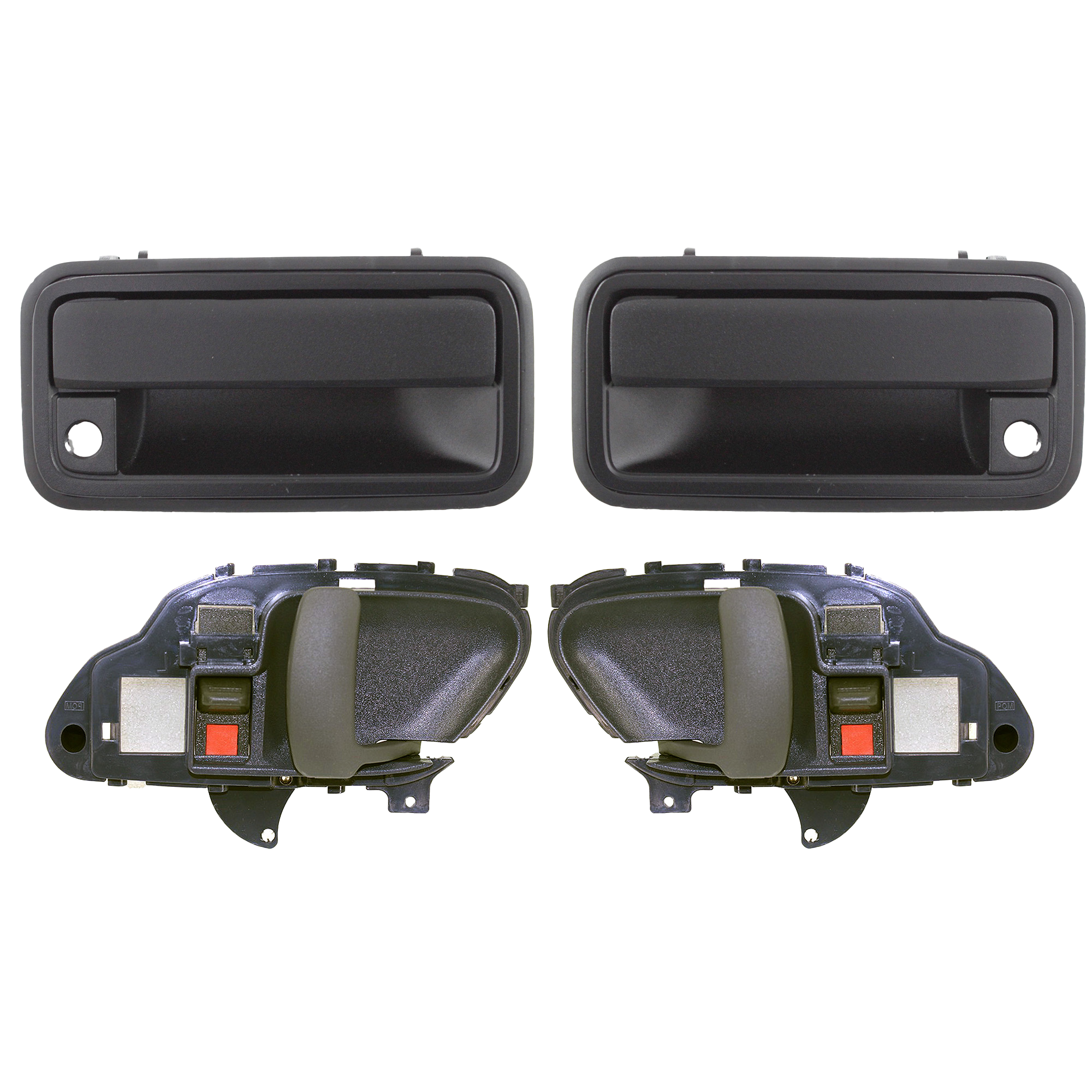 AM C K FULL SIZE P U 95-00 FRONT EXTERIOR DOOR HANDLE RH AND LH 4 pc kit with Interior Door Handles SKU KIT 041618-04 Partslink GM1311132 GM1310132 GM1352102 GM1353102 OEM 15742230-15742229-15708045-157