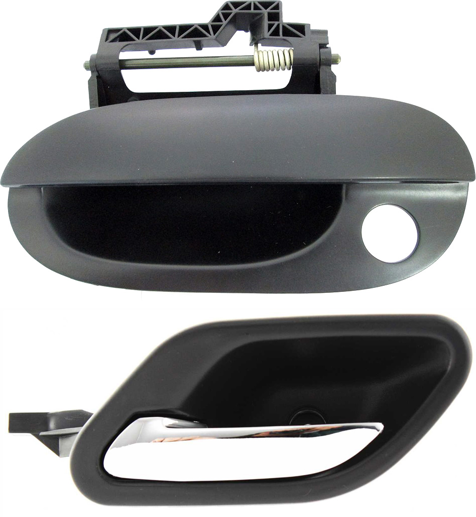 AM 5 SERIES 97-01 FRONT EXTERIOR DOOR HANDLE LH 2 pc Kit Primed w Key Hole with Interior Door Handle SKU KIT 041618-27 Partslink BM1310105 BM1352101 OEM 51218245461-51218226049