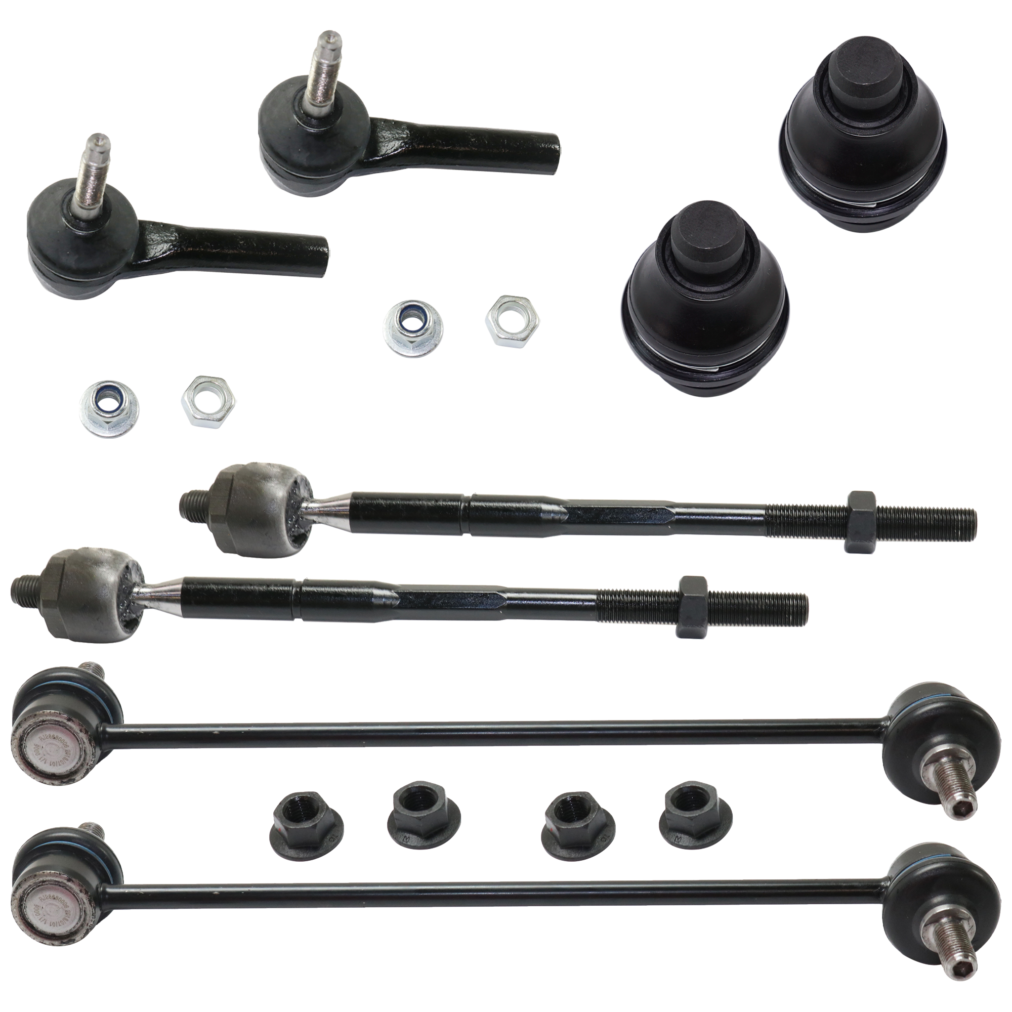 AM COMPASS PATRIOT 07-17 CALIBER 07-12 FRONT SUSPENSION KIT 8 pc Kit with Tie Rod End Ball Joint and Sway Bar Link SKU KIT 041724-03 OEM 2601724-5051417-45D2401-46D240
