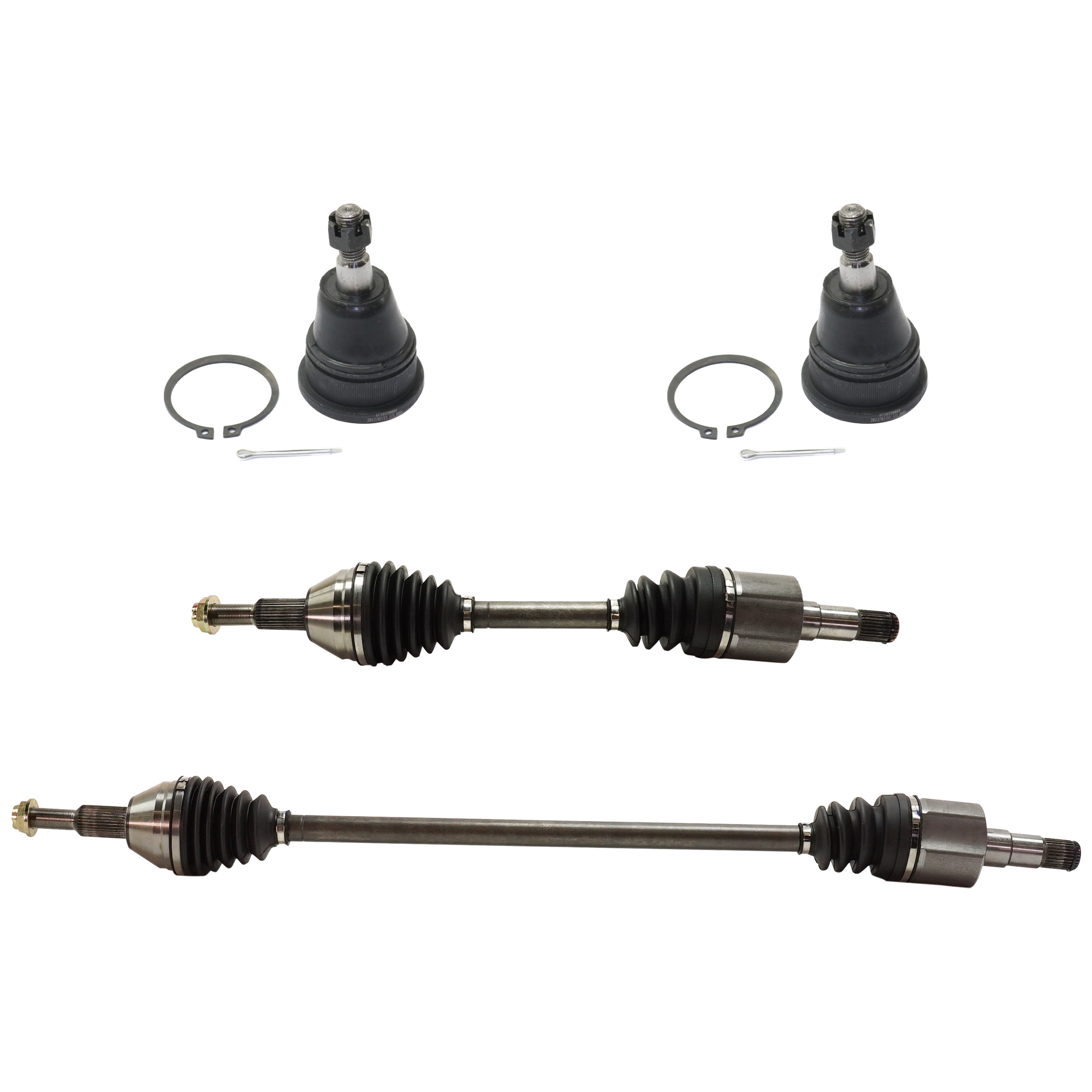 AM TOWN COUNTRY GRAND CARAVAN 08-10 ROUTAN 09-10 FRONT SUSPENSION KIT RH AND LH 4 pc Kit with Axle Assembly and Ball Joint SKU KIT 041724-06 OEM 521709-521710-2601739-5051428