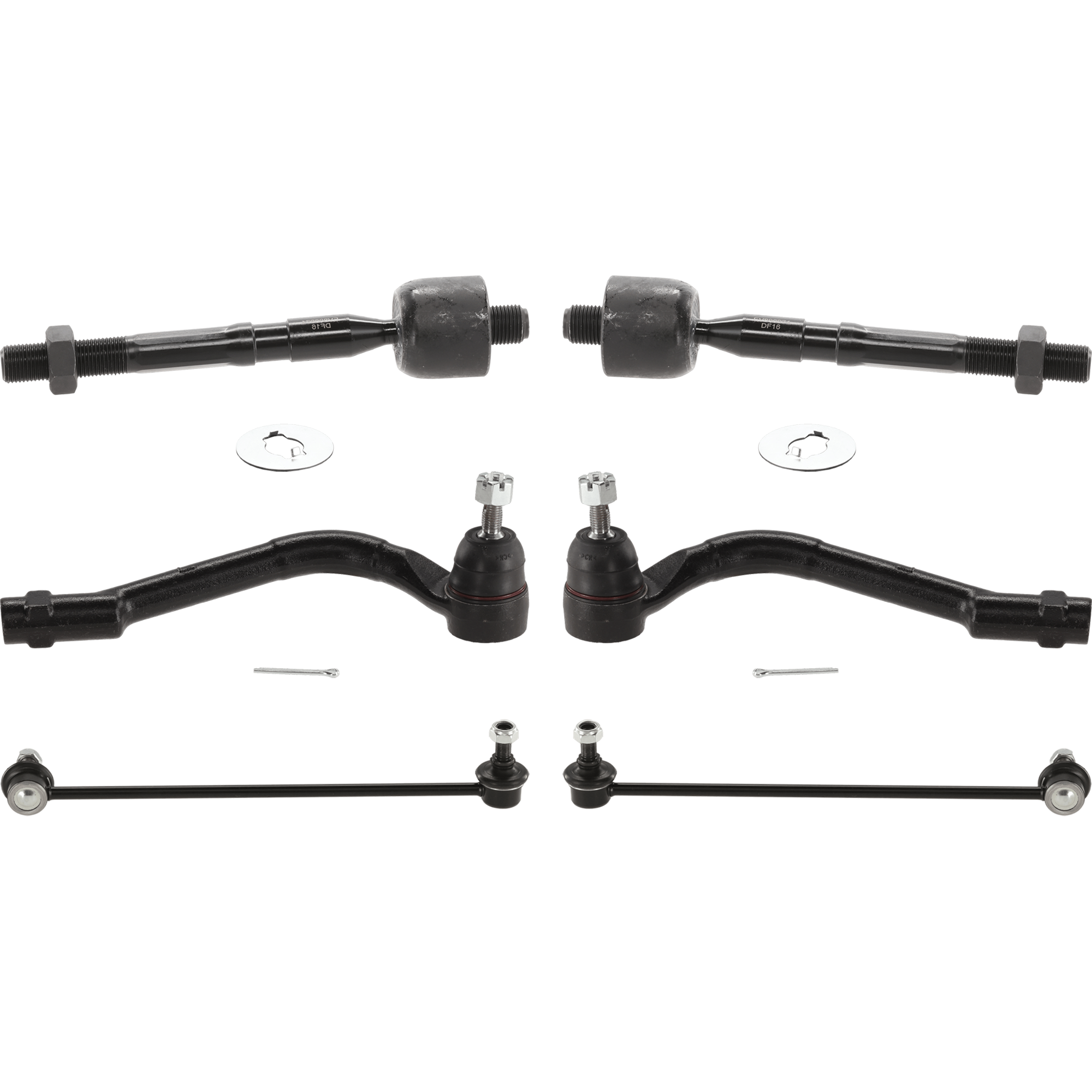 AM SONATA OPTIMA 11-12 FRONT SUSPENSION KIT RH AND LH 6 pc Kit with Tie Rod End and Sway Bar Link SKU KIT 041724-15 OEM 548302T000-548402T000-1017314