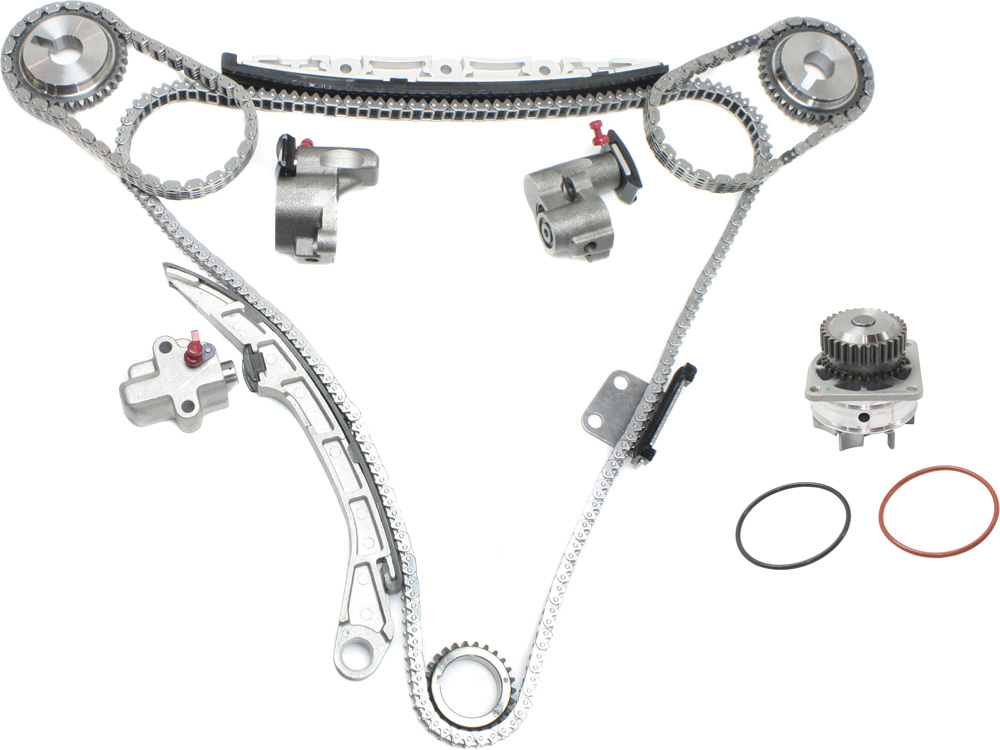 AM ALTIMA 02-04 FX35-03-08 TIMING CHAIN KIT 2 pc kit with Water Pump SKU KIT 041817-13 OEM 16426-19276-20795-41123-43520