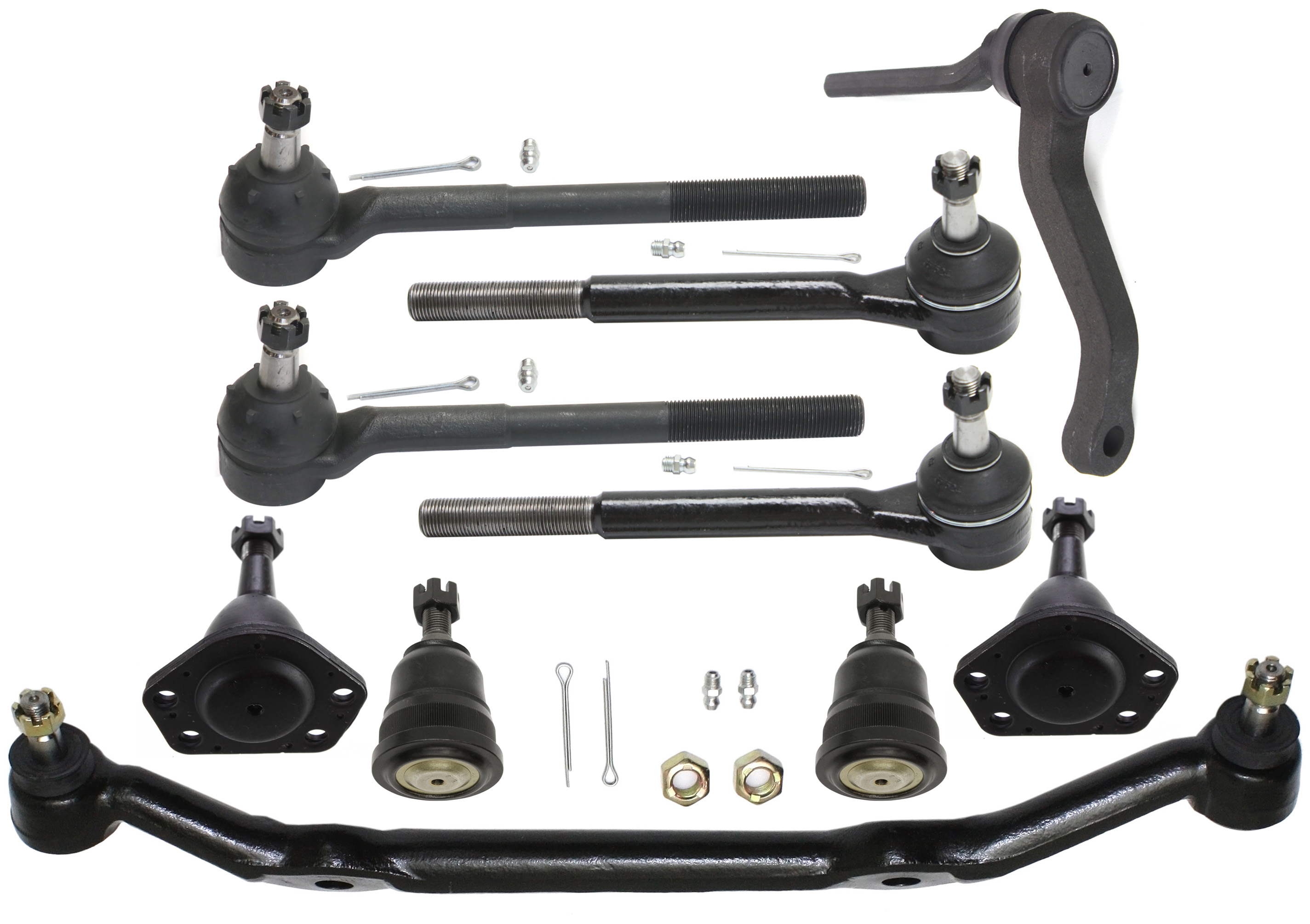 AM S10-82-95 FRONT SUSPENSION KIT 10 pc kit with Ball Joints Center Link Idler Arm and Tie Rod Ends SKU KIT 041818-39 OEM 10277-282009-282032-305153