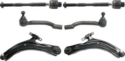 AM ROGUE 08-13 ROGUE SELECT 14-15 FRONT CONTROL ARM KIT RH AND LH Lower 6 pc kit with Tie Rod End and Tie Rod Ends SKU KIT 041818-49 OEM 54501JG000-54500JG000 D8521JD0