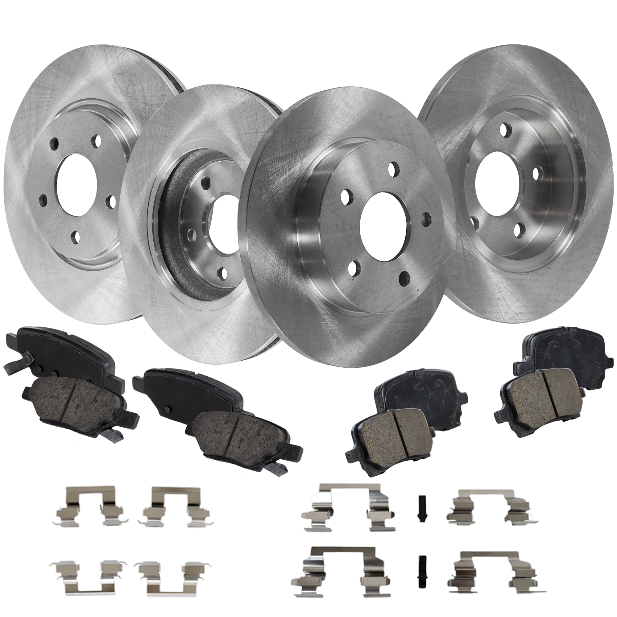 AM G6-10-10 MALIBU 09-12 FRONT AND REAR BRAKE DISC AND PAD KIT 8 pc kit SKU KIT 041923-03 OEM 22705356-15935922-20906304-193