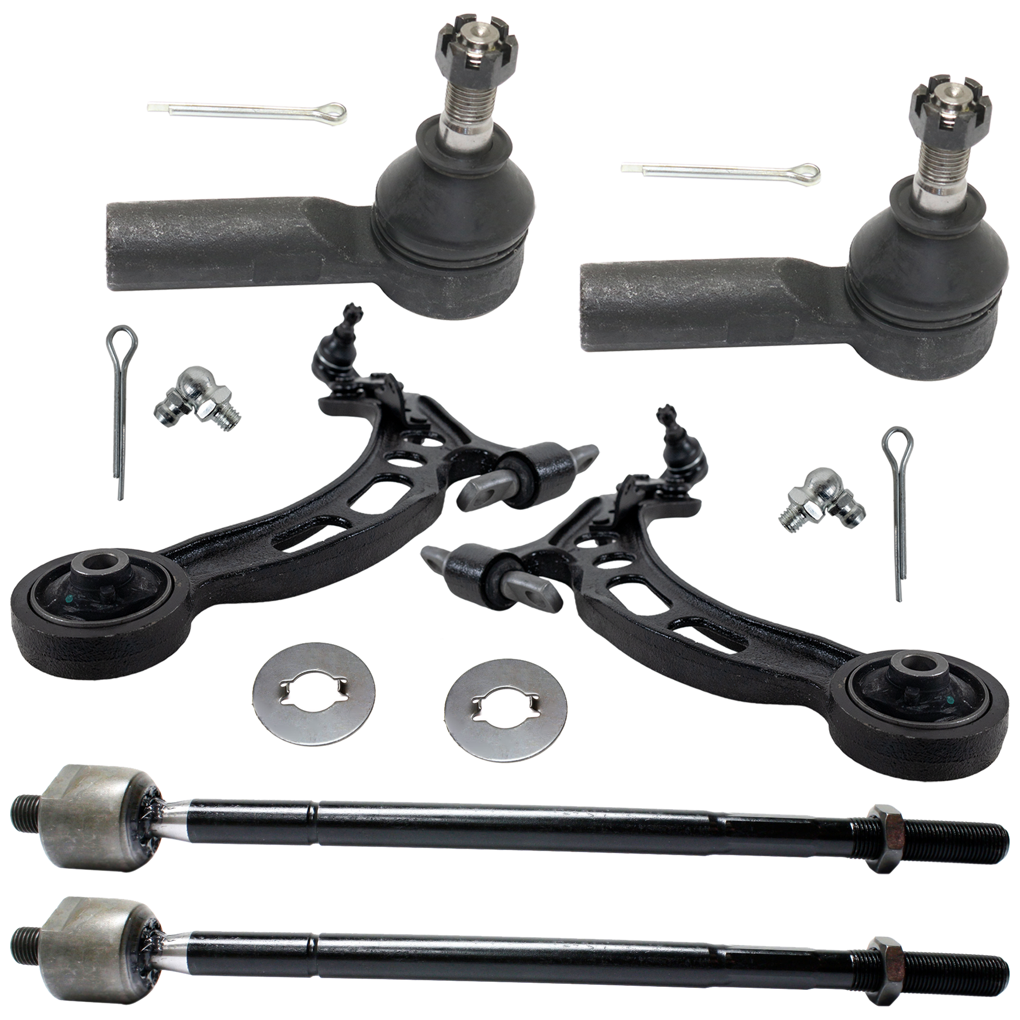 AM CAMRY ES300-92-96 FRONT CONTROL ARM KIT RH AND LH Lower w ball joint s 6 pc Kit with Tie Rod End SKU KIT 042115-04 OEM 4806933020-4806806010-48068330