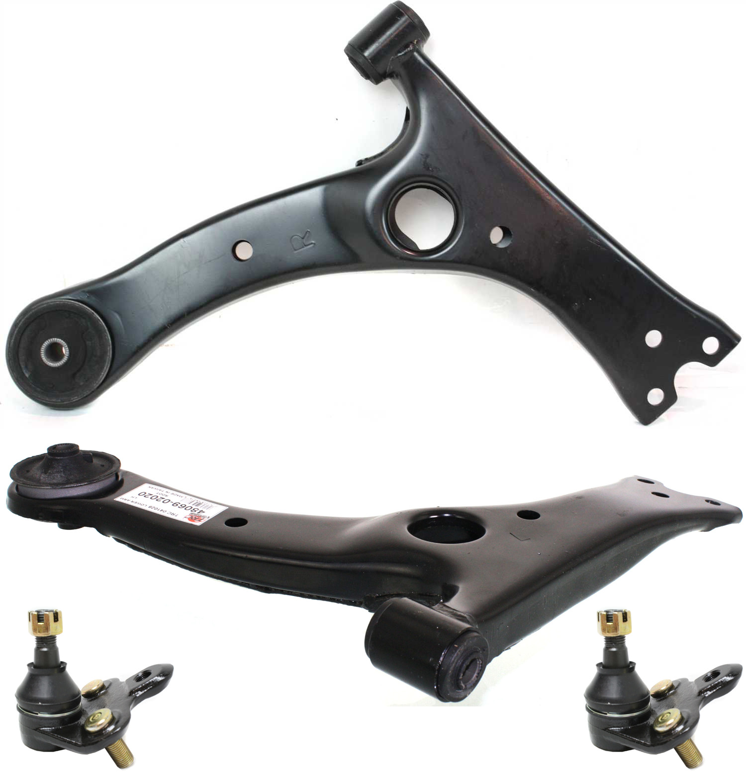 AM COROLLA 03-08 FRONT CONTROL ARM KIT RH AND LH Lower 4 pc Kit with Ball Joint SKU KIT 042115-10 OEM 104289-1014808-1015320-1015777