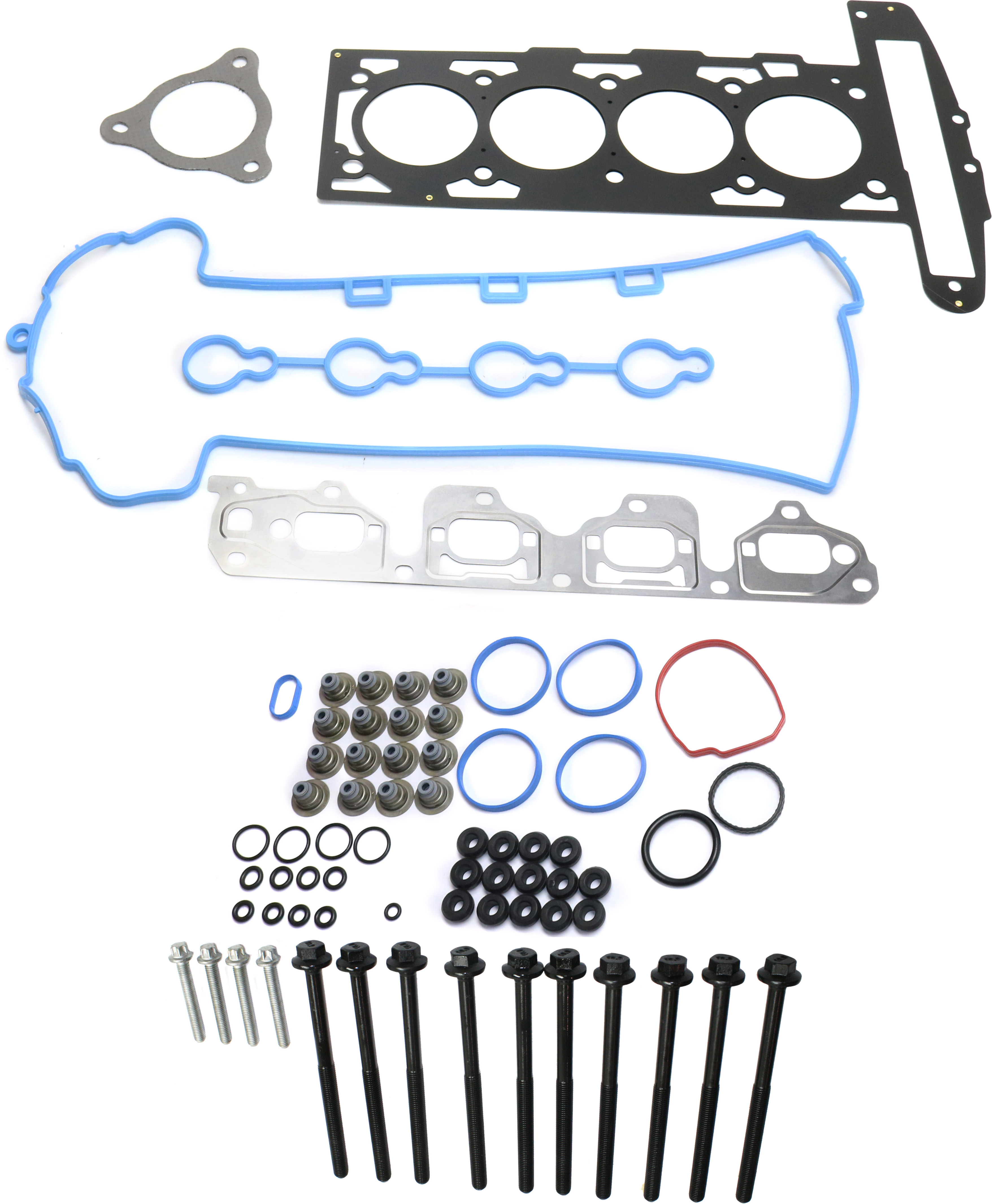 AM CAVALIER 02-05 MALIBU 04-08 HEAD GASKET SET 15 pc Kit 4 Cyl DOHC 16 Valves Ecotec Engine w Cylinder Head Bolt Cylinder Head Gasket SKU KIT 042115-11