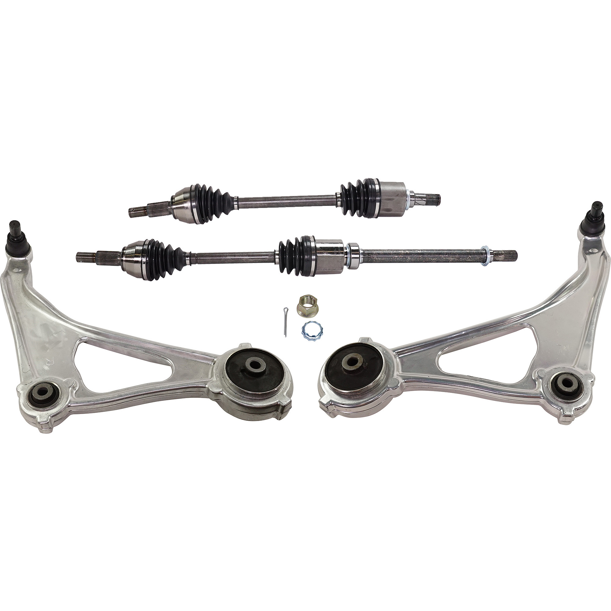 AM ALTIMA 15-18 FRONT CONTROL ARM KIT RH AND LH Lower 7 pc kit with Axle Assembly Brake Disc Brake Pad Set and Control Arms SKU KIT 042122-095 OEM 44760-0833555-850377-981780-60