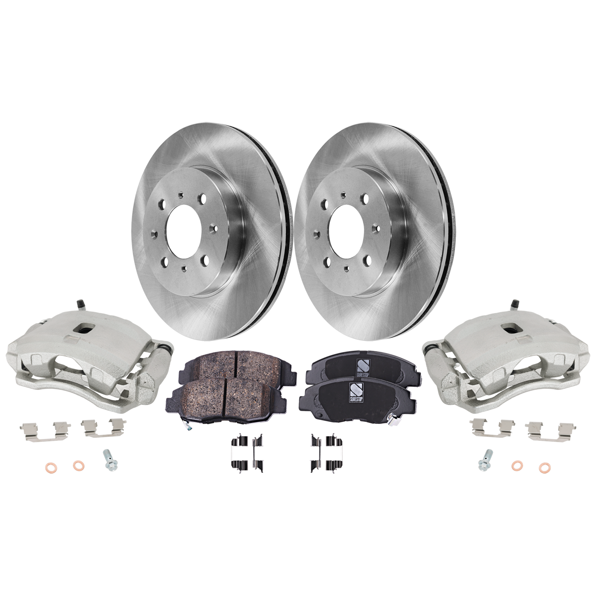 AM CIVIC 01-02 FRONT BRAKE KIT WITH CALIPERS 2 Wheel Set Includes 2 Brake Caliper 2 Brake Disc and 1 Brake Pad Set SKU KIT 042125-60 OEM 45251SK7A00-45251SK7A10-45251S
