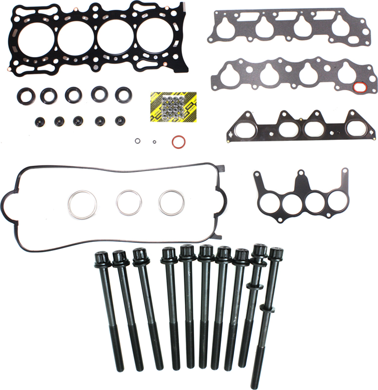 AM CL 98-99 ACCORD 98-02 HEAD GASKET SET 11 pc Kit Multi Layered Steel 16 Valve 2.3L Engine w Cylinder Head Bolt Cylinder Head Gasket SKU KIT 042314-10