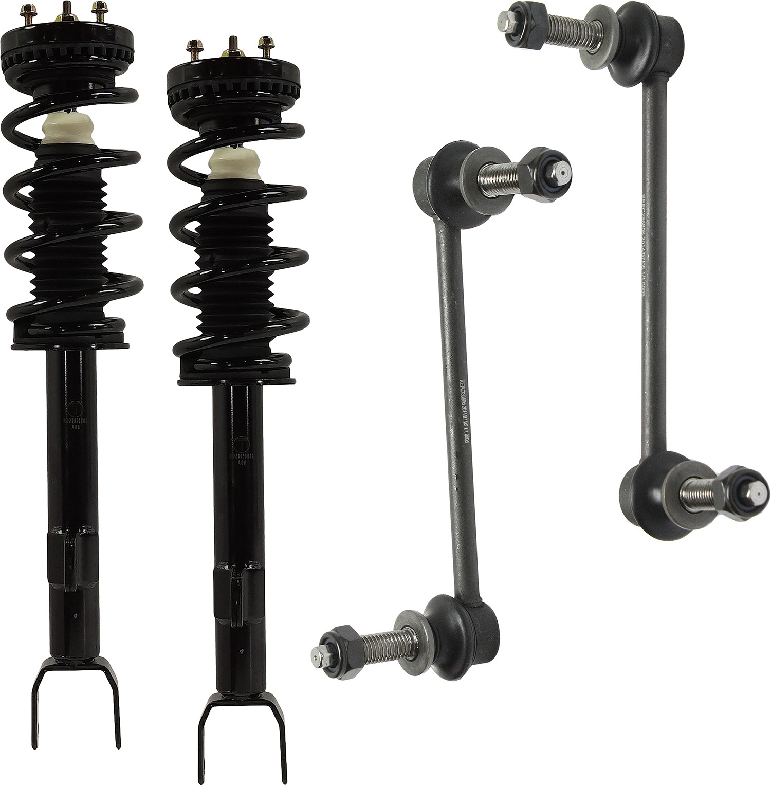 AM CHARGER 11-22 FRONT SUSPENSION KIT RH AND LH 4 pc kit w Loaded Struts and Sway Bar Links SKU KIT 042423-01 OEM 68072062AB 68544305AA 682489