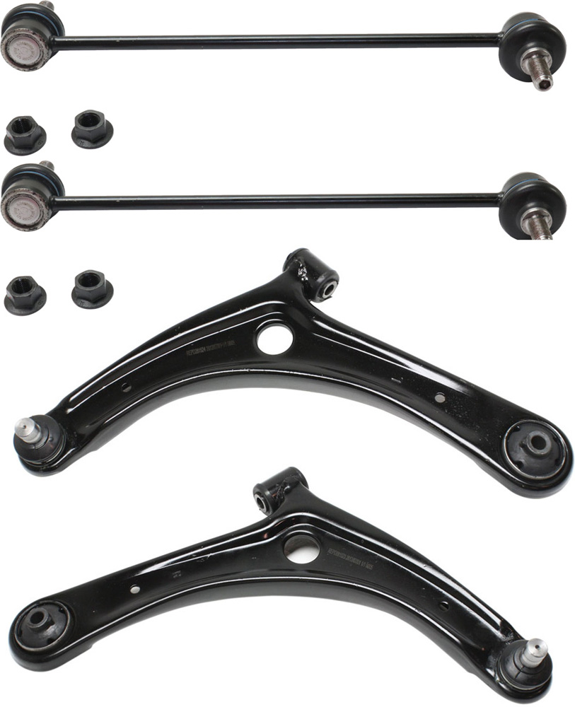 AM COMPASS PATRIOT 07-17 FRONT CONTROL ARM KIT RH AND LH Lower w ball joint s 4 pc Kit with Sway Bar Link SKU KIT 042518-06 Partslink CH4510100 CH4511100 OEM 5105041AI 5105040AI 5174185AC