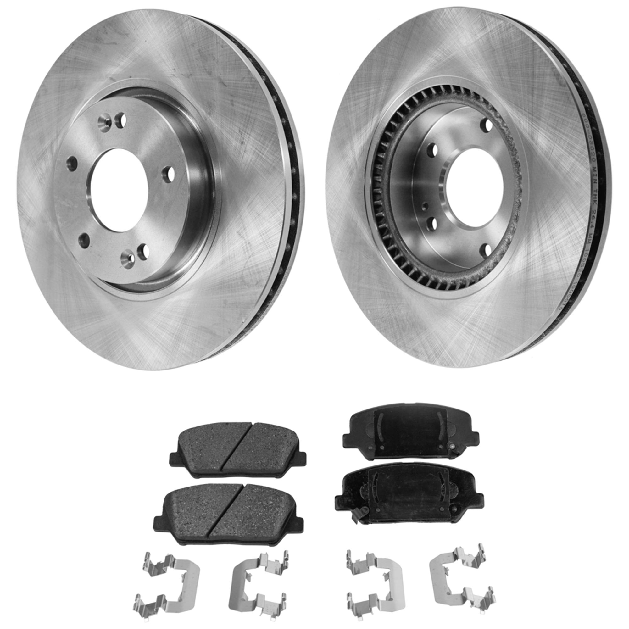AM OPTIMA 14-15 FRONT BRAKE DISC AND PAD KIT 4 pc kit SKU KIT 042523-16 OEM 517123K100-581012MA00-581012TA