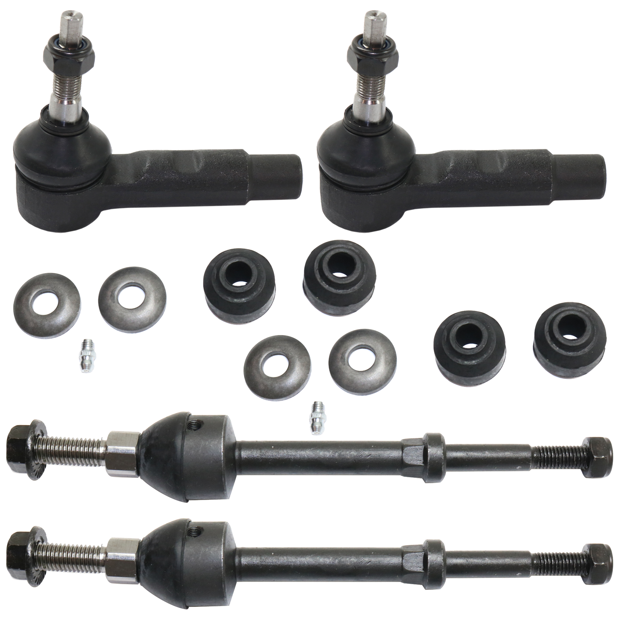 AM RAM 1500-02-08 FRONT TIE ROD END RH AND LH Outer RWD 4 pc Kit with Sway Bar Link SKU KIT 042524-01 OEM 2693177-4011840-4011840B 45A08