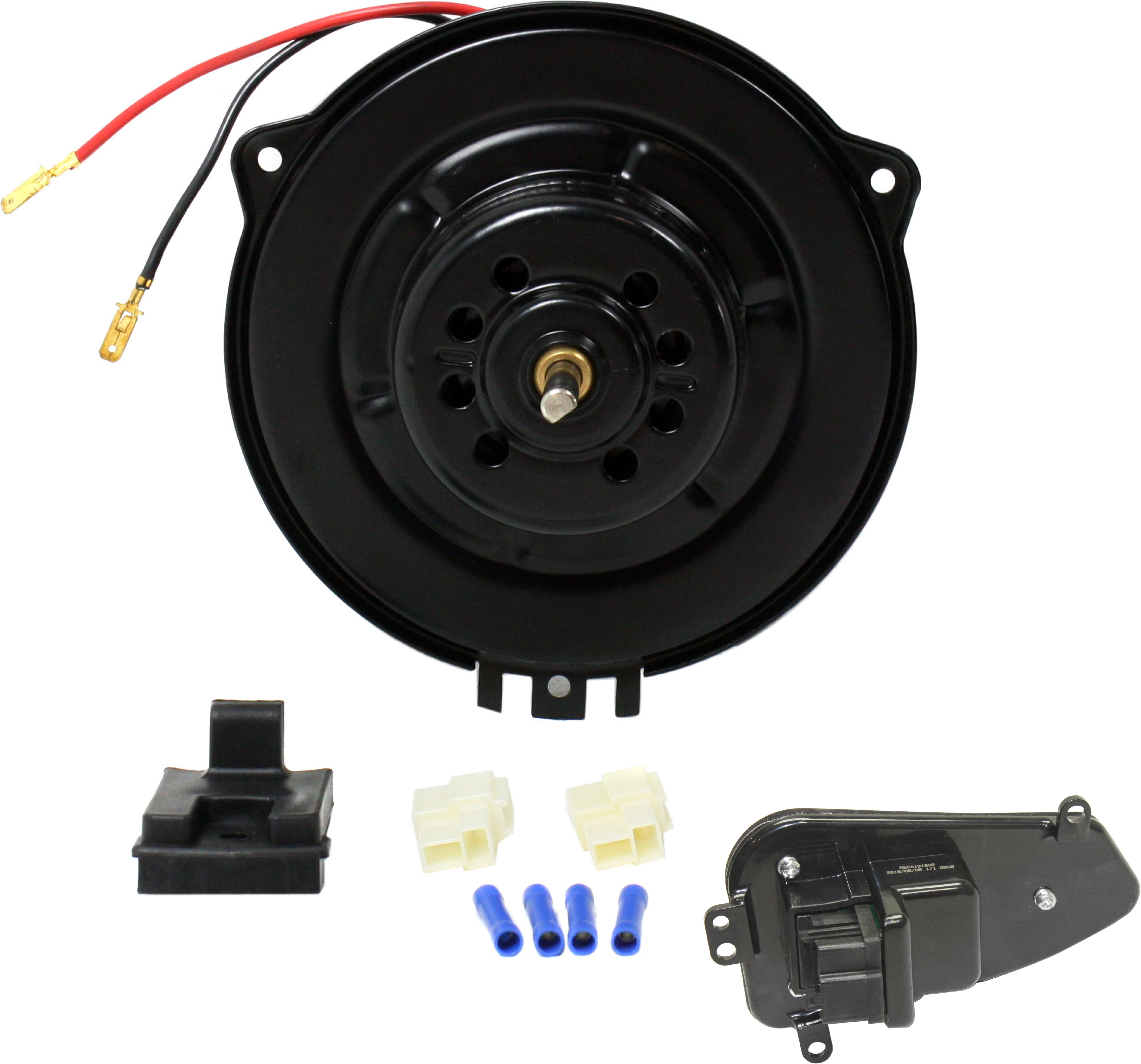 AM MDX 01-04 PILOT 03-04 FRONT BLOWER MOTOR 2 pc kit w Blower Motor Resistor SKU KIT 042617-06 OEM 1638204142-19189076-19189077-3