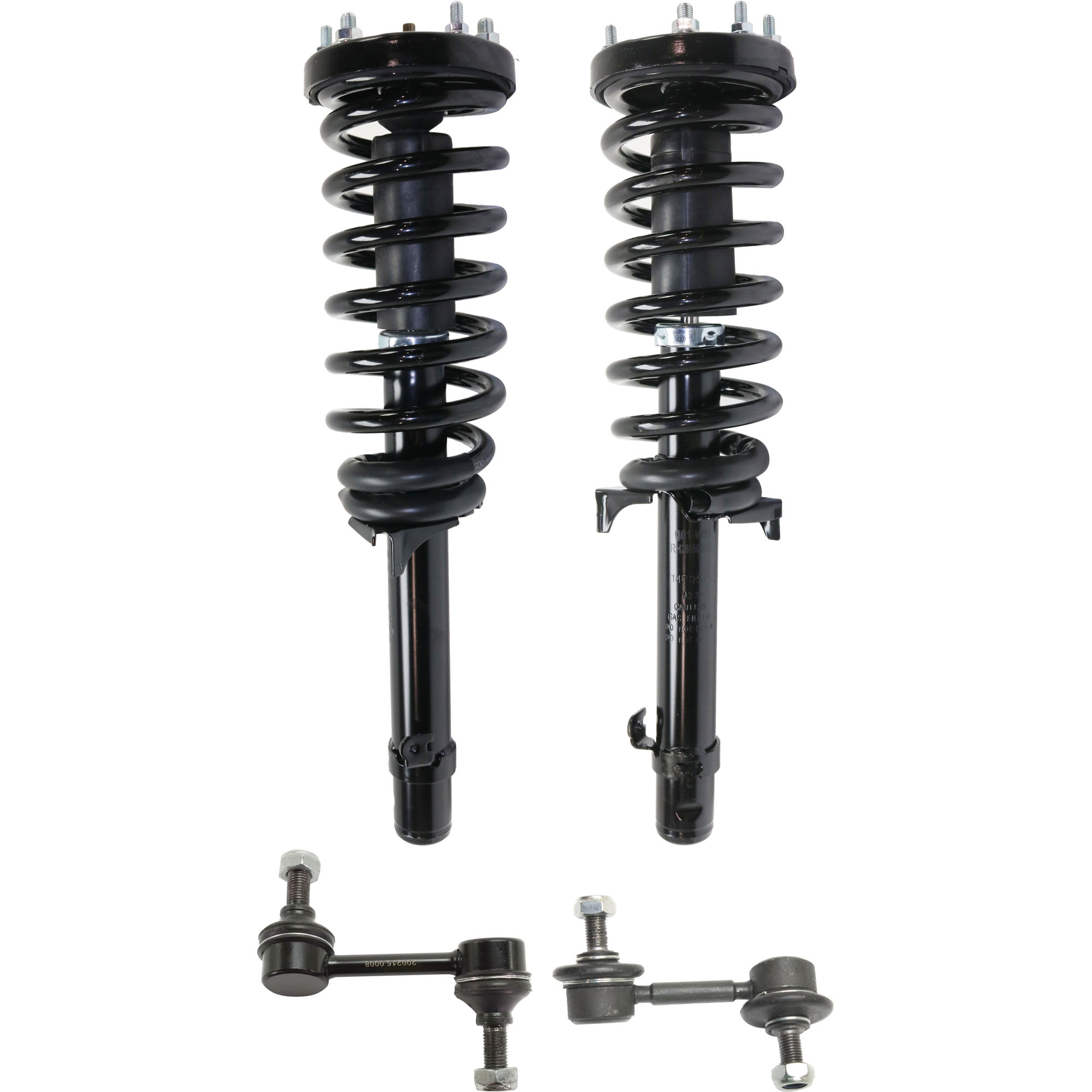 AM ACCORD 08-12 FRONT SUSPENSION KIT RH AND LH 4 pc kit with Loaded Struts and Sway Bar Links SKU KIT 042621-04-81 OEM 11235-172562L 2701524608-13357