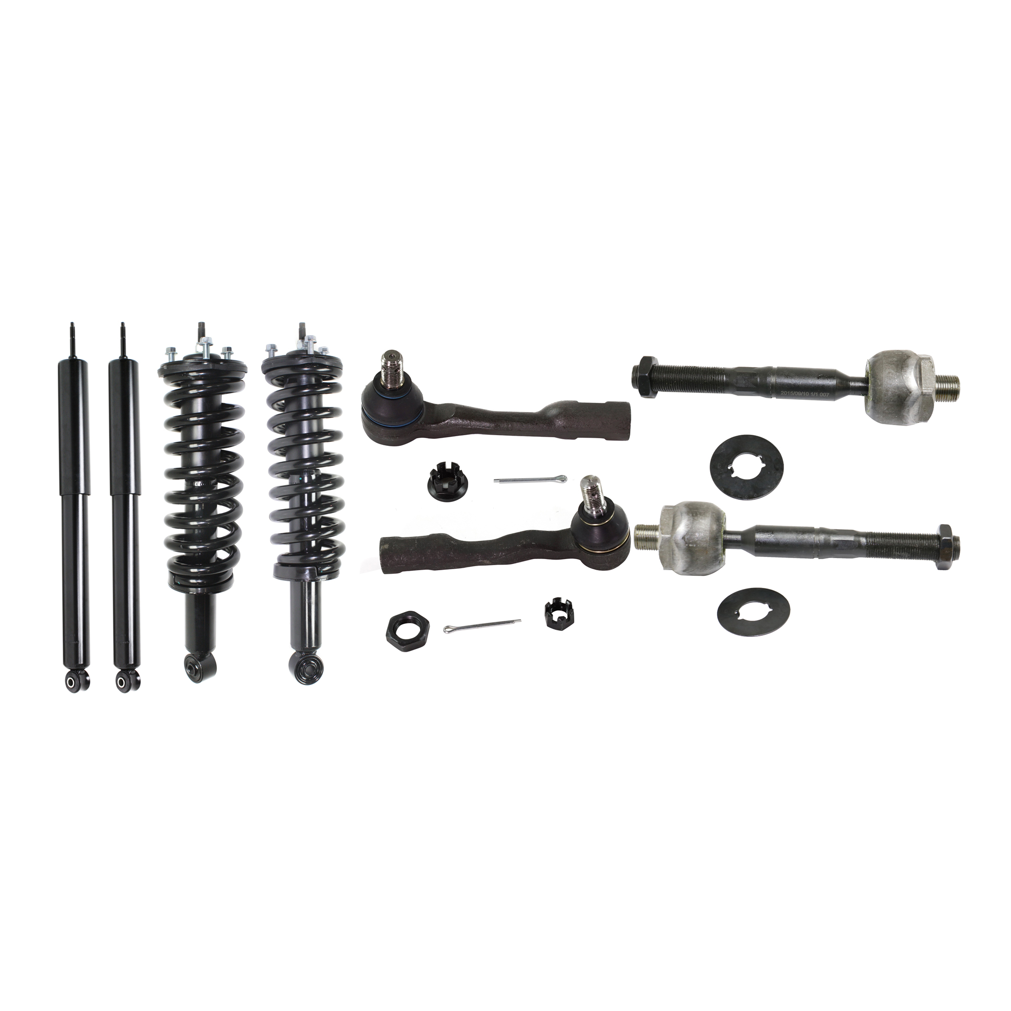 AM TUNDRA 02-06 FRONT SUSPENSION KIT RH AND LH 8 pc kit with Loaded Struts Shock Absorbers and Tie Rod Ends SKU KIT 042621-05-10 OEM 4851009750-48510A9550-48510A