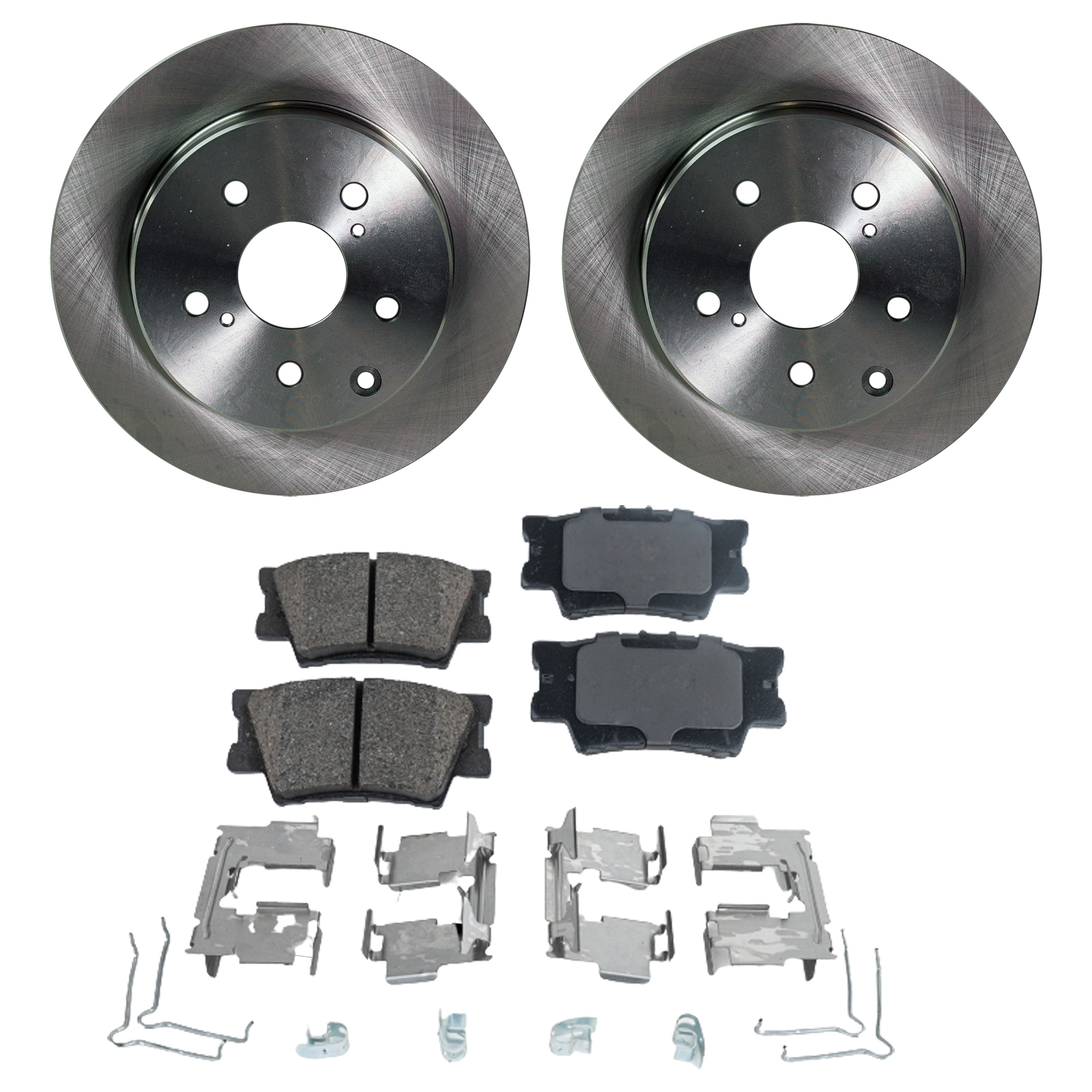 AM HS250h 12-12 REAR BRAKE DISC AND PAD KIT 4 pc kit SKU KIT 042621-05-53 OEM 4351230320-0446675010-19184917