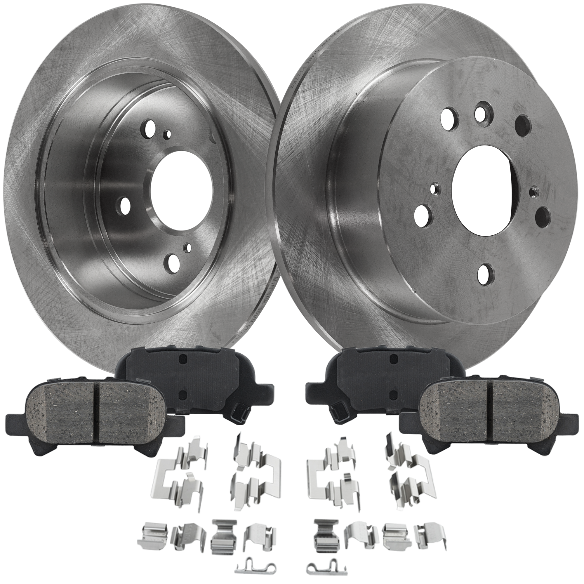 AM CAMRY 05-06 SOLARA 04-08 REAR BRAKE DISC AND PAD KIT 4 pc kit USA Built Vehicle SKU KIT 042621-05-77 OEM 4243133100-4243106050-42431060