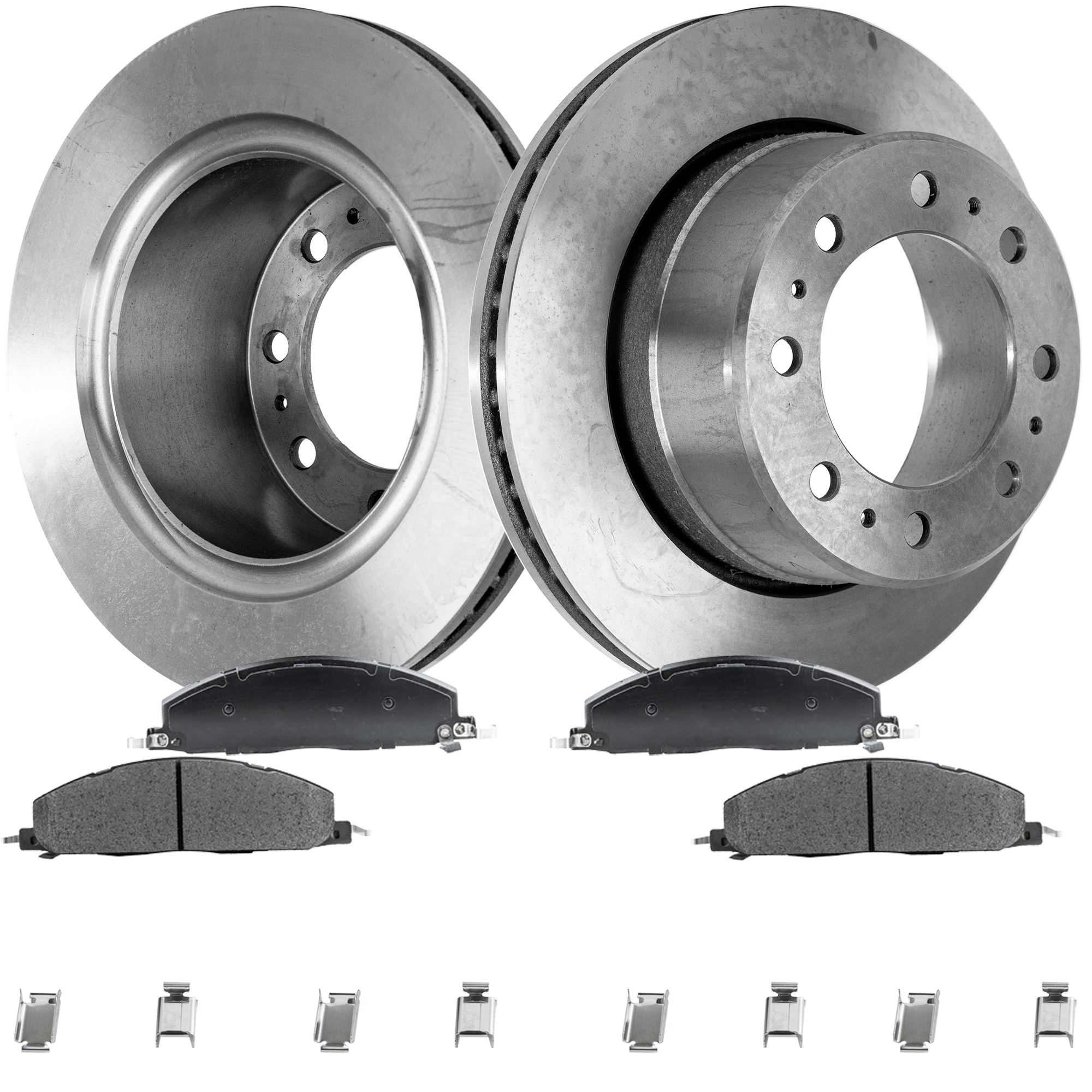 AM RAM 2500-09-18 REAR BRAKE DISC AND PAD KIT 4 pc kit SKU KIT 042621-05-93 OEM 52122184AA 68188899AA 68049158