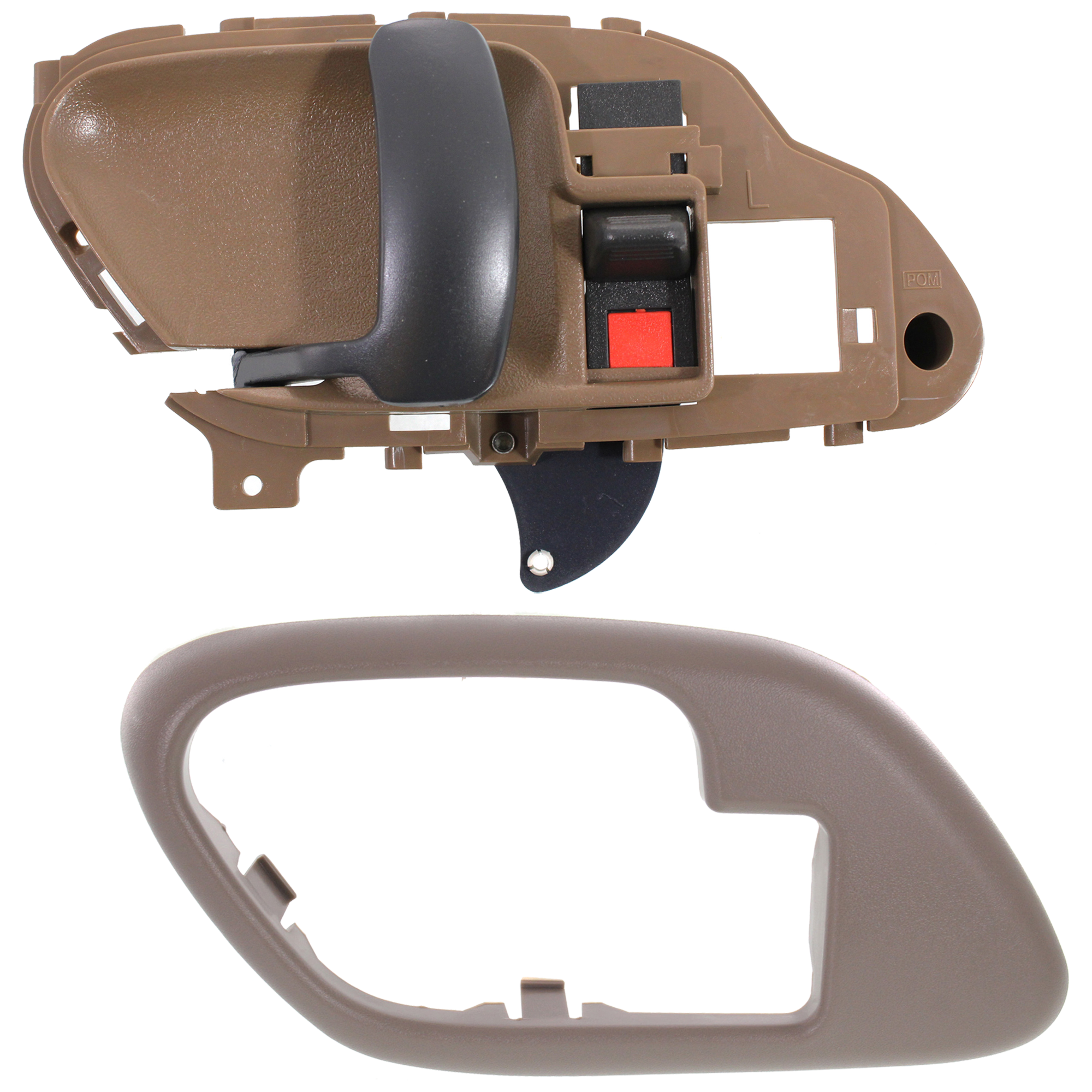AM C2500 C3500 C3500 HD 95-99 FRONT DOOR HANDLE CASE LH 2 pc Kit Brown Tan Plastic with Interior Door Handle SKU KIT 042724-01 OEM 15708087-15708043 PFM