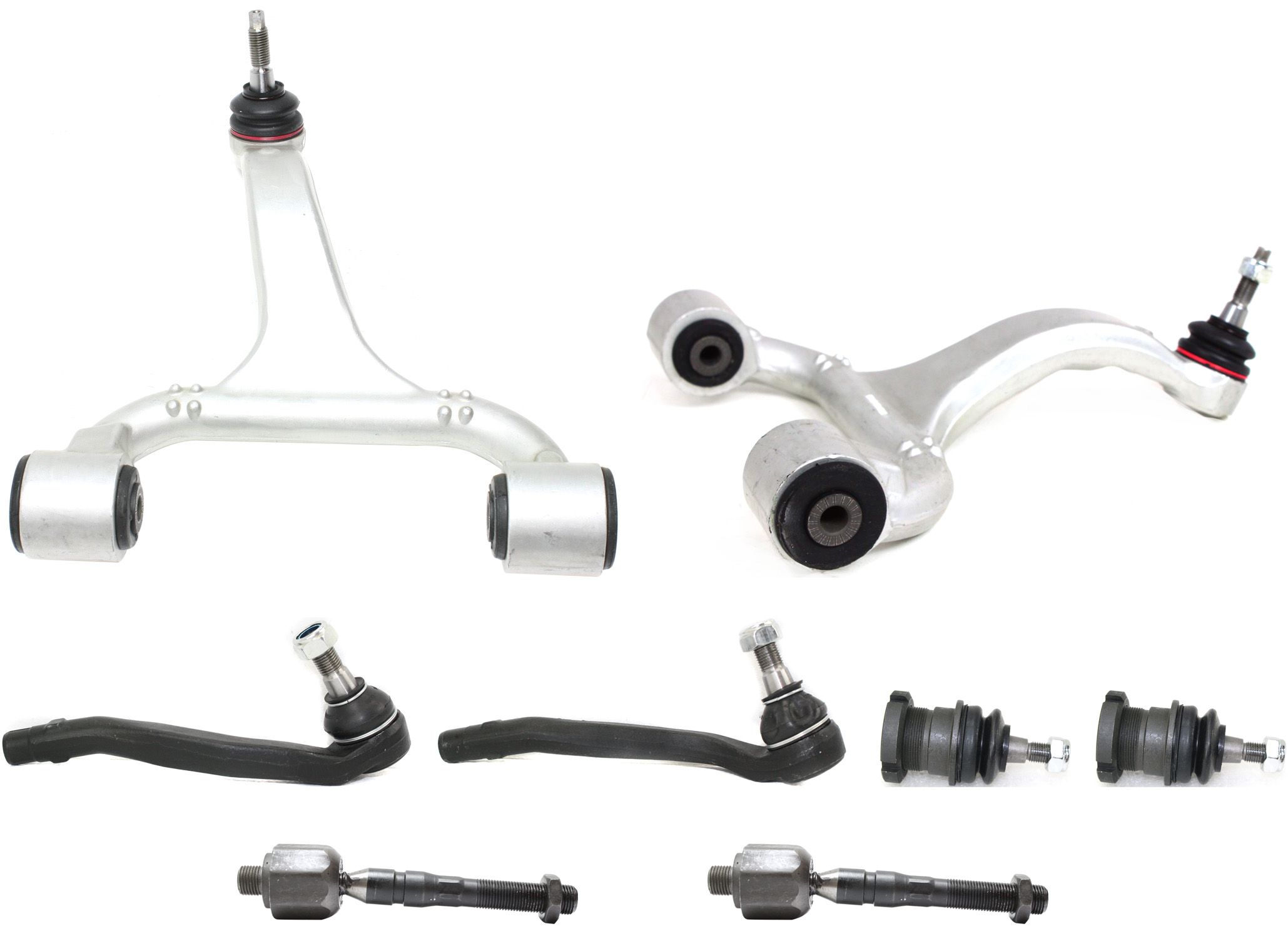 AM ML CLASS 98-05 FRONT CONTROL ARM KIT RH AND LH Upper w ball joint s 8 pc Kit with Ball Joint and Tie Rod End SKU KIT 042815-06 OEM 1015568-2601660-5051368-163330