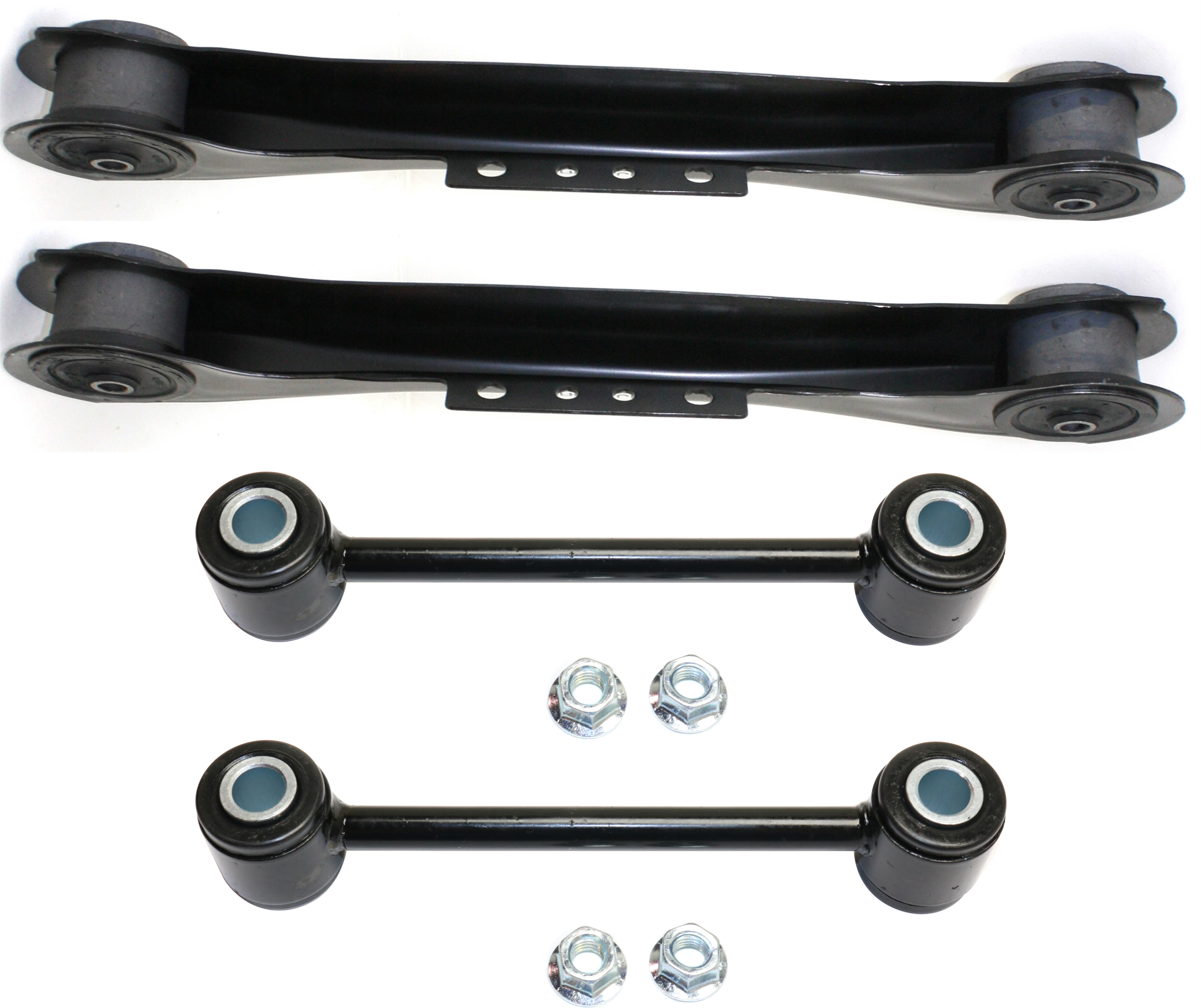 AM WRANGLER 97-06 REAR REAR CONTROL ARM KIT RH AND LH Upper w o ball joint s 4 pc Kit with Sway Bar Link SKU KIT 042816-02 OEM 52088520-52037551-52005646-520
