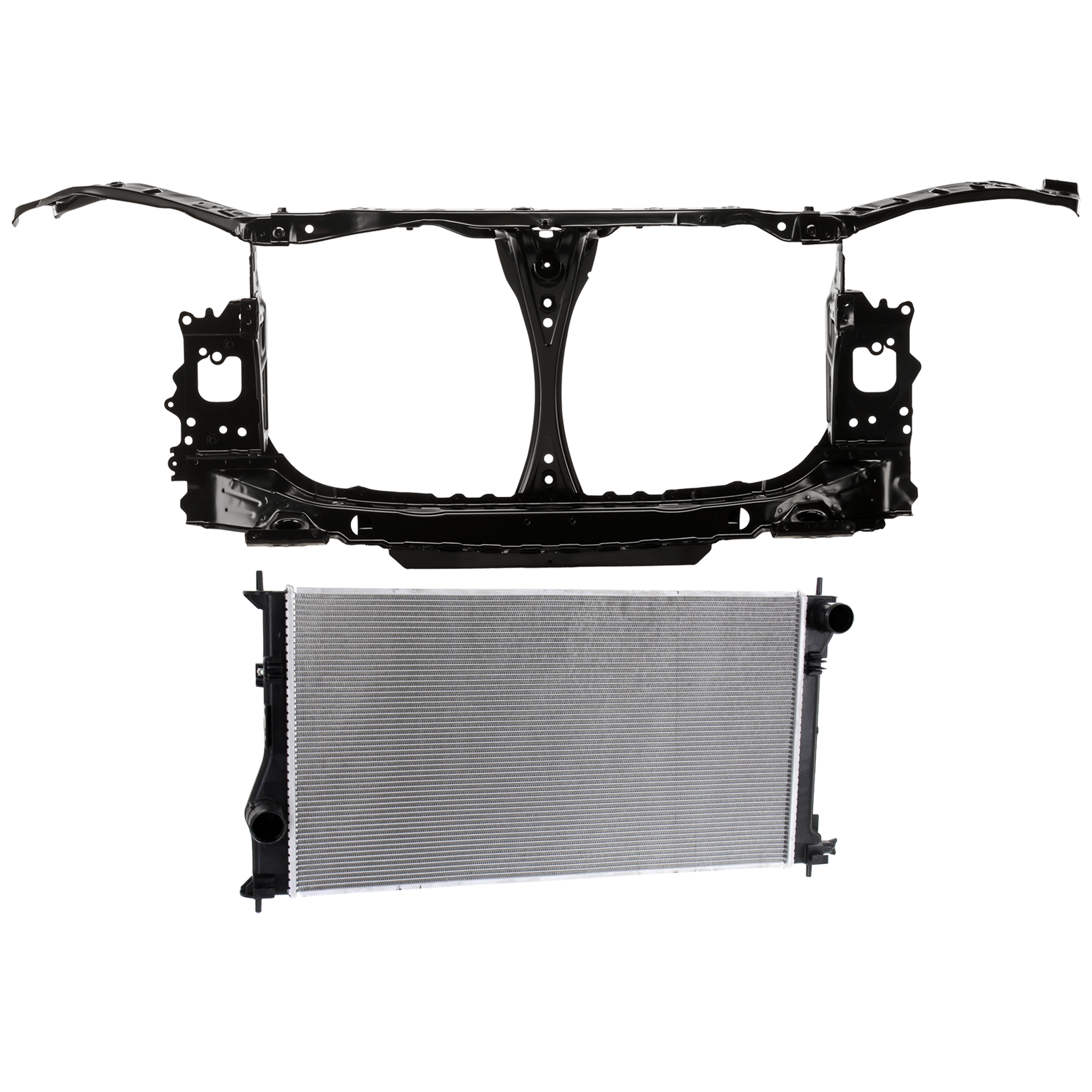 AM FR S 13-16 TOYOTA 86-17-19 RADIATOR SUPPORT 2 pc Kit Assembly with Radiator SKU KIT 042926-11 Partslink SC1225110 SC3010109 OEM SU00307360 SU00301172