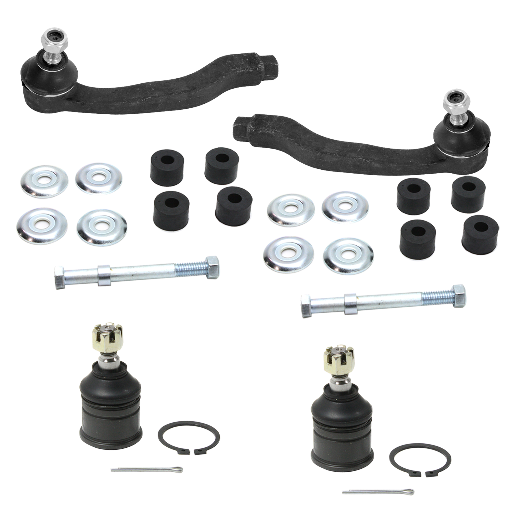 AM CIVIC CRX 88-91 INTEGRA 90-93 FRONT SUSPENSION KIT 6 pc Kit with Ball Joints Sway Bar Links and Tie Rod Ends SKU KIT 043014-03 OEM 254-002-101-378-910-000-000-000-000