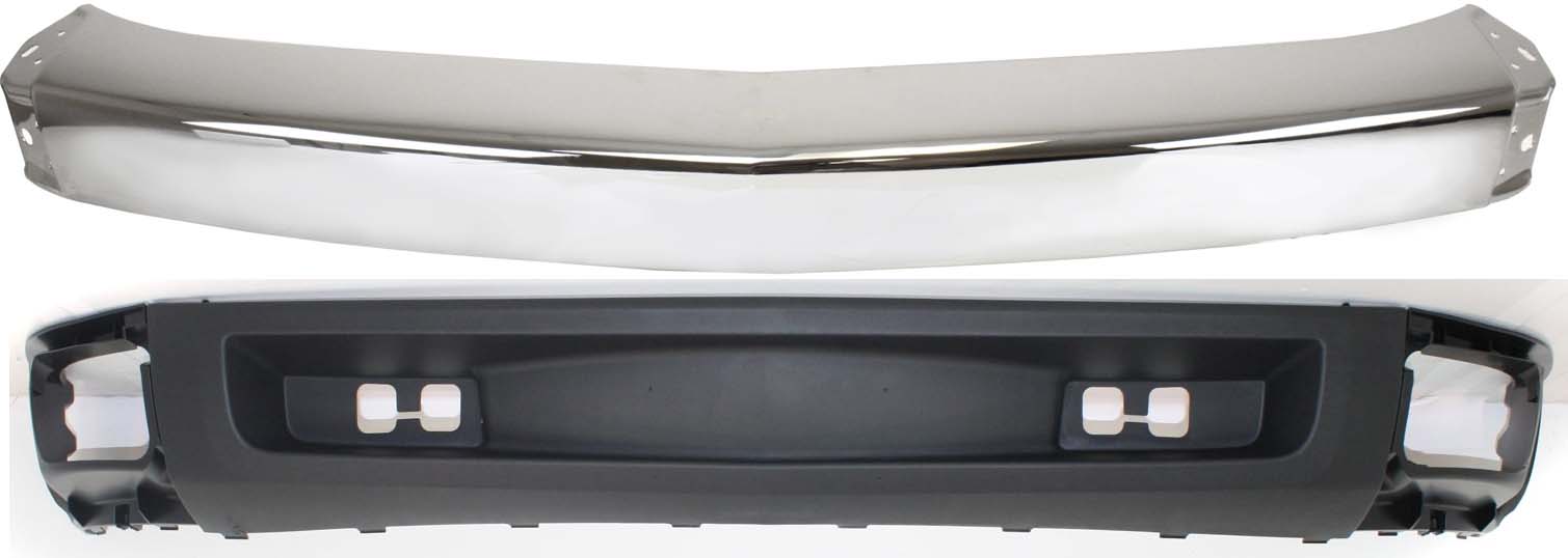 AM SILVERADO 1500-07-08 FRONT BUMPER 2 pc Kit with Bumper and Lower Air Deflector SKU KIT 050117-01 Partslink GM1002830 GM1092192 OEM 15836961-15915504