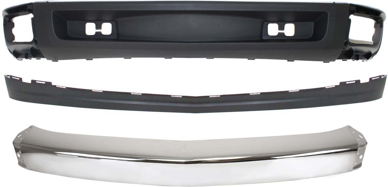 AM SILVERADO 1500-07-08 FRONT BUMPER 3 pc kit with Valances SKU KIT 050117-08 Partslink GM1002830 GM1092192 GM1092191 OEM 15836961-15915504-25821880